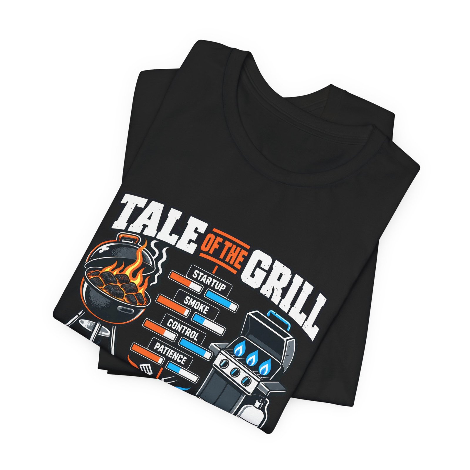 Charcoal Vs Gas Grill Lovers Graphic Tee - Image 7