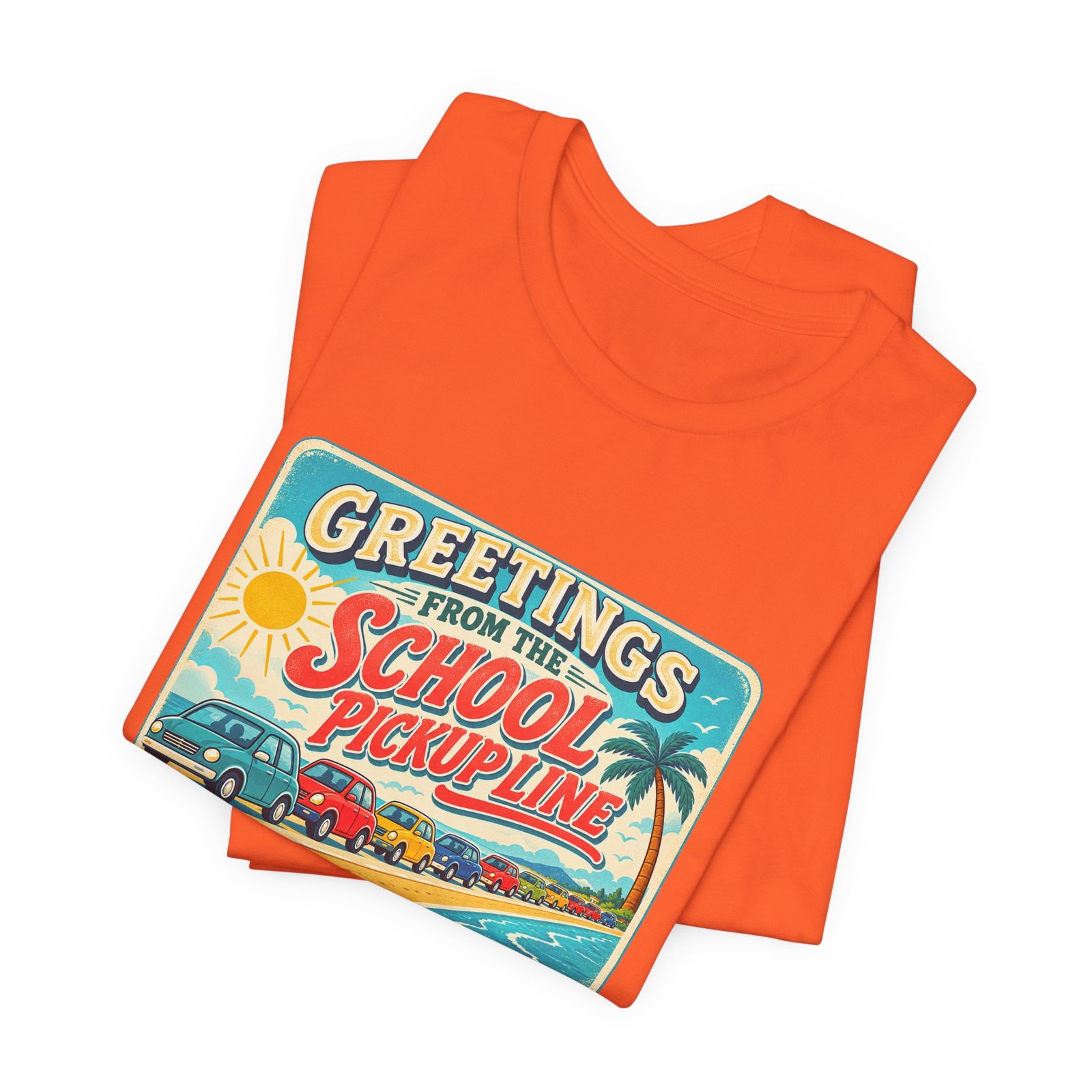 Greetings From The School Pickup Line Retro Postcard - Image 7