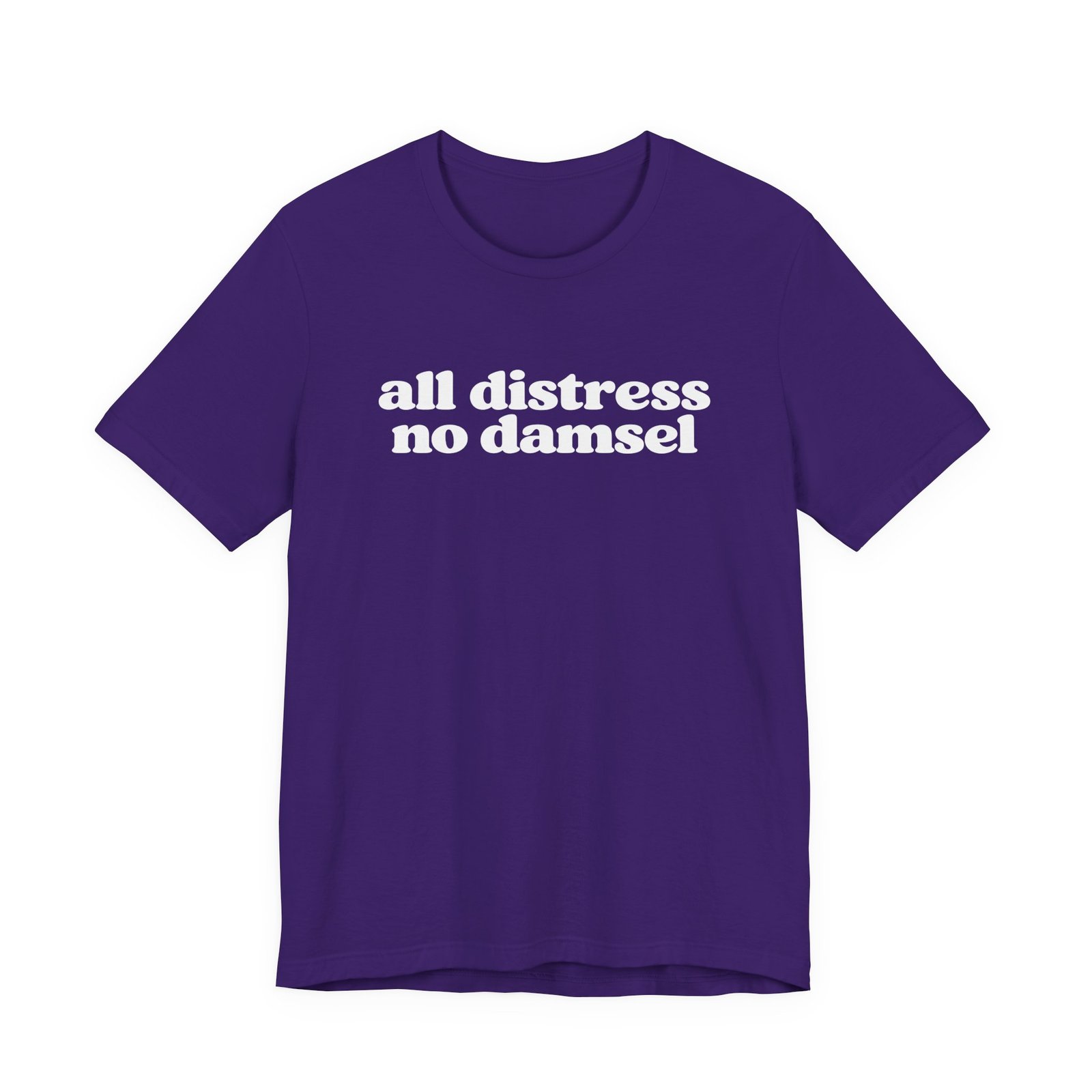 All Distress No Damsel Anxiety Humor Graphic Tee - Image 25