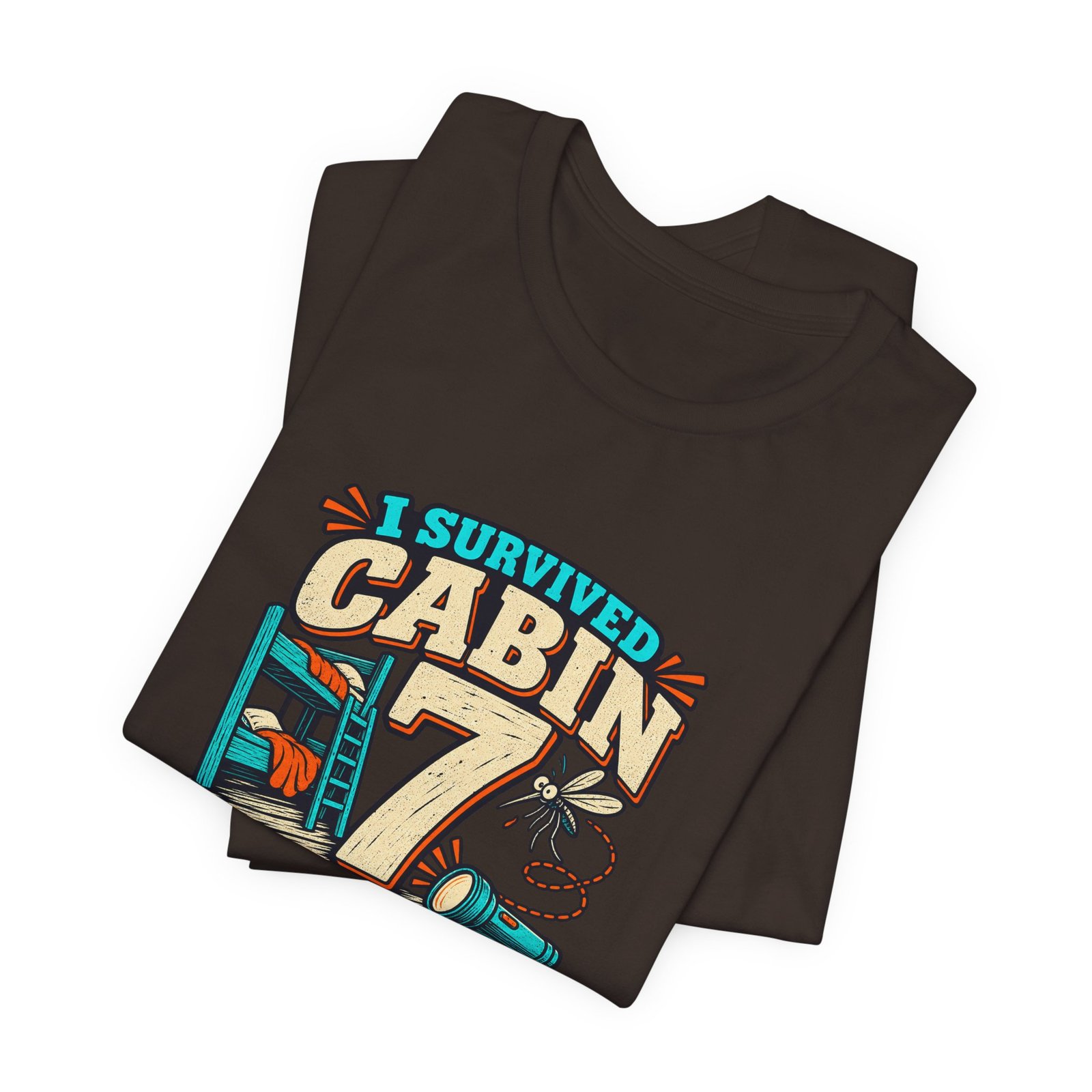 Survived Cabin 7 Summer Camp Humor Graphic Tee - Image 11