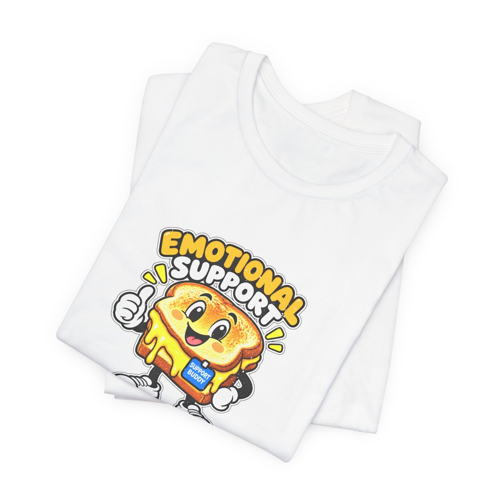 Emotional Support Grilled Snack Cheese Graphic Tee - Image 3