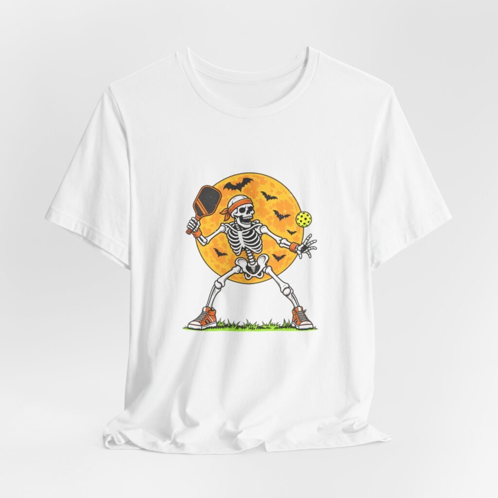 Halloween Pickleball Skeleton Graphic Tee