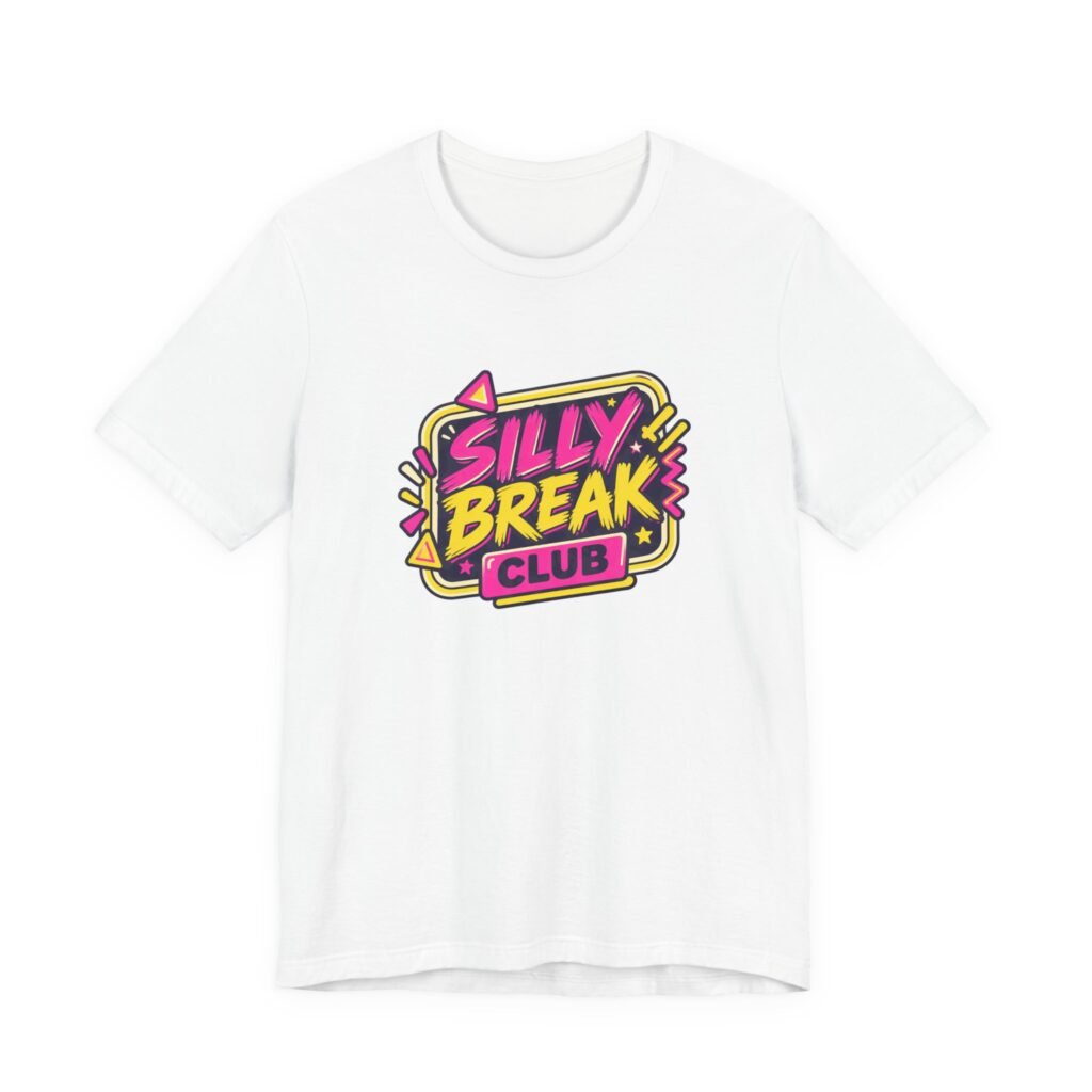 Silly Break Club Teachers Students Retro Arcade Logo Graphic Tee
