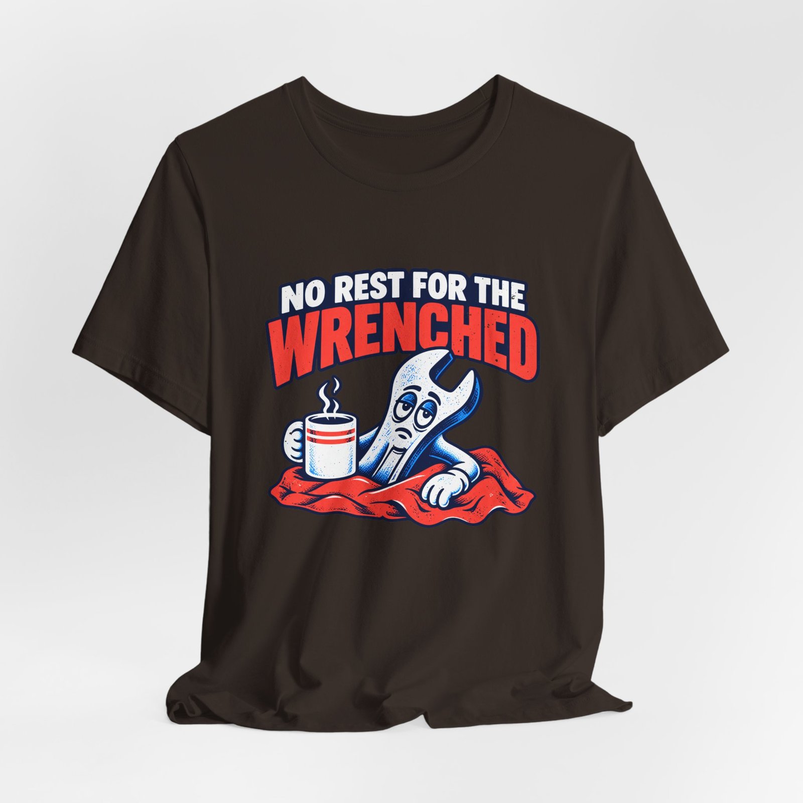 Wrenched Coffee Humor Graphic Tee - Image 4