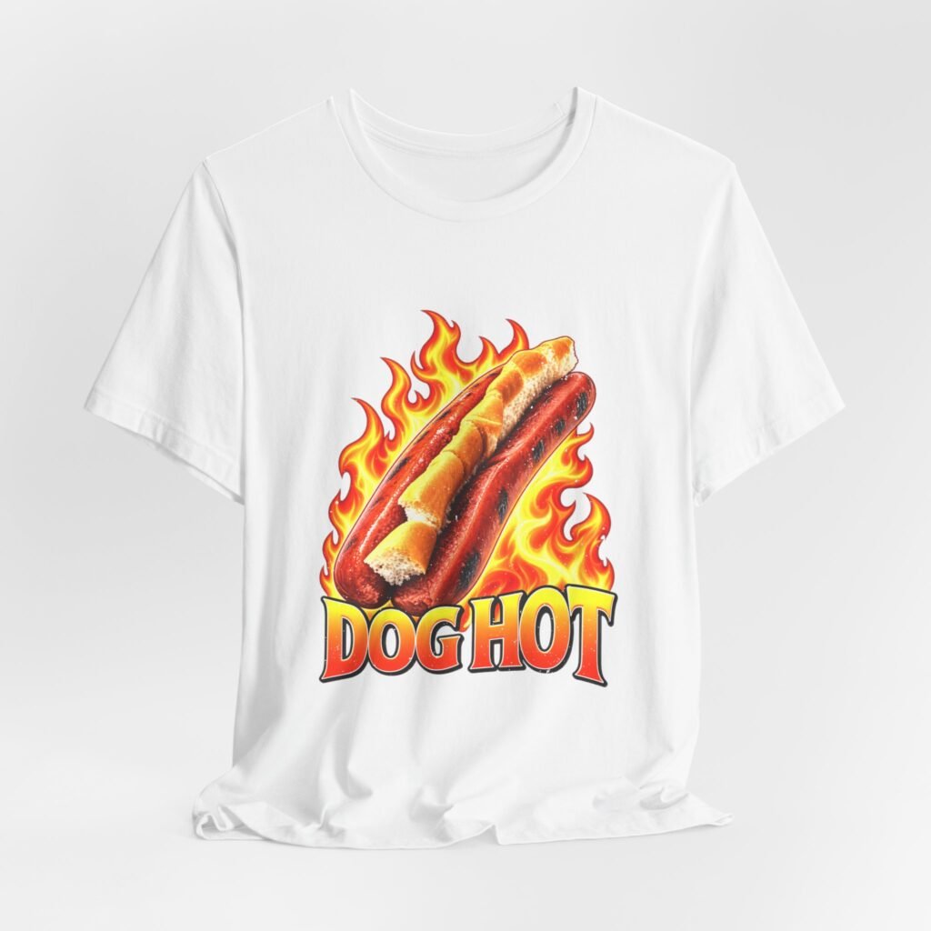 DOGHOT Spicy Reverse Hot Dog Grilling Humor Graphic Tee