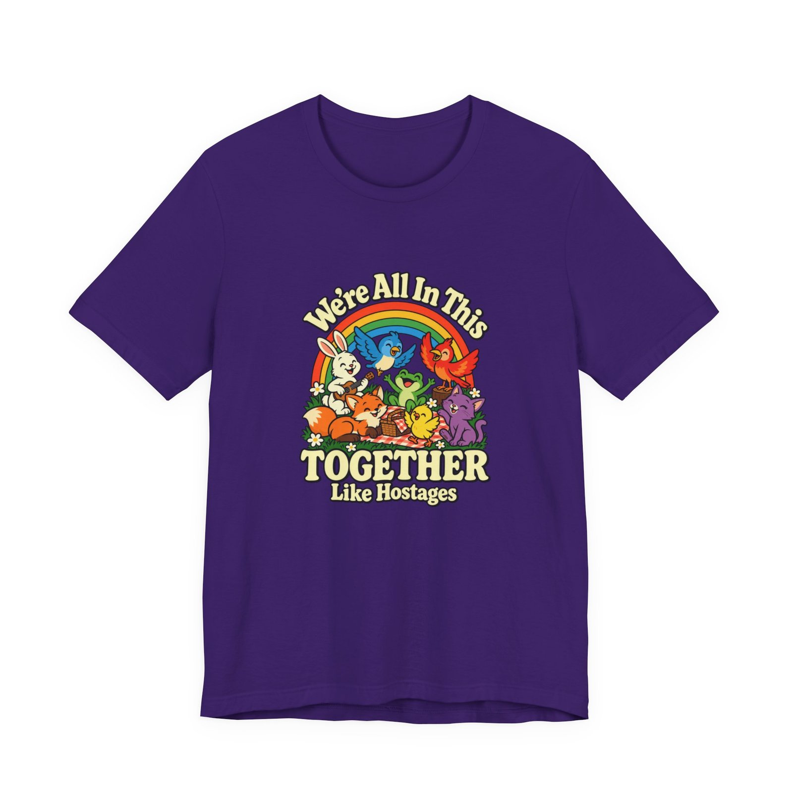 In This Together Like Hostages Animal Humor Graphic Tee - Image 37