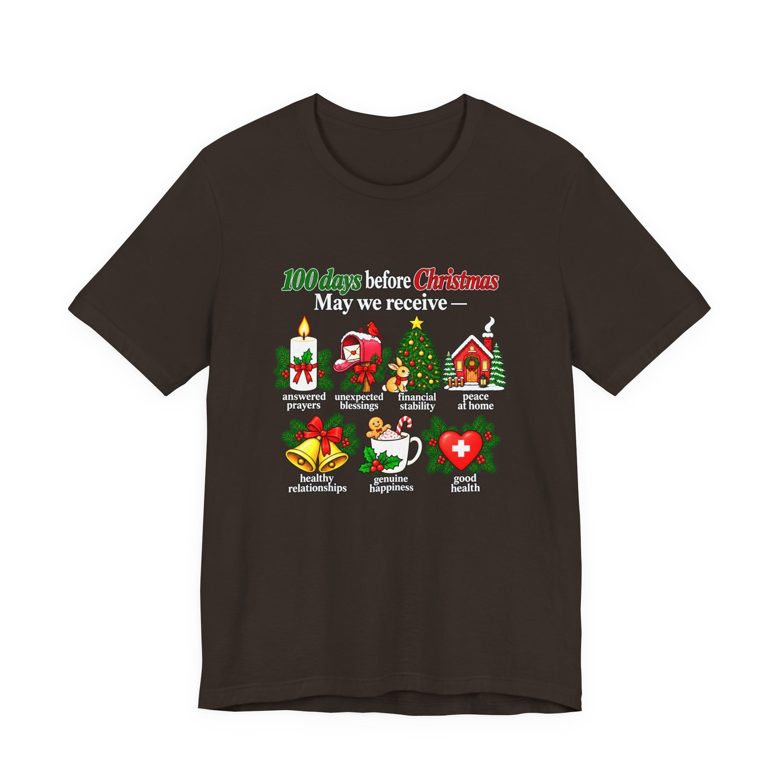 100 Days Before Christmas Answered Prayers Graphic Tee - Image 9