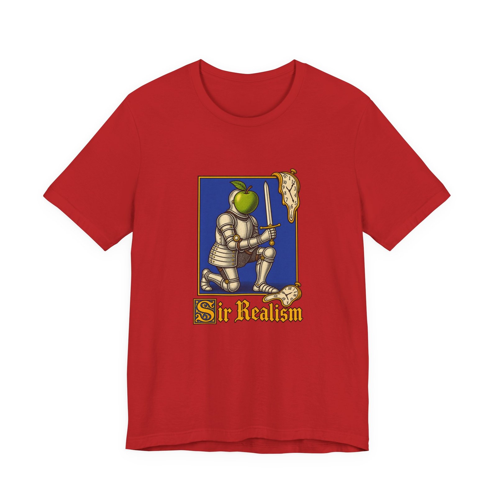 Sir Realism Knight With Melting Clocks Graphic Tee - Image 45