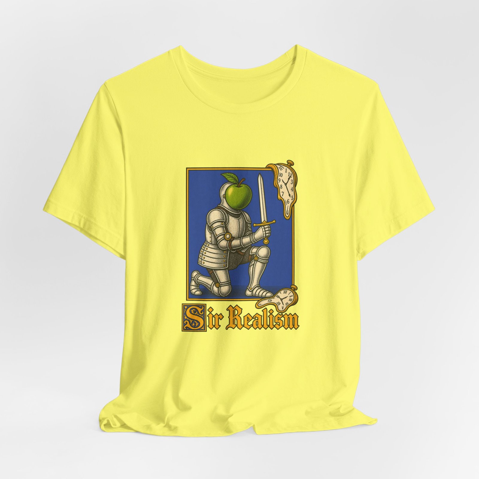 Sir Realism Knight With Melting Clocks Graphic Tee - Image 20