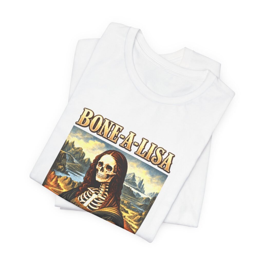 BONE-A-LISA Skeletal Memento Halloween Humor Graphic Tee