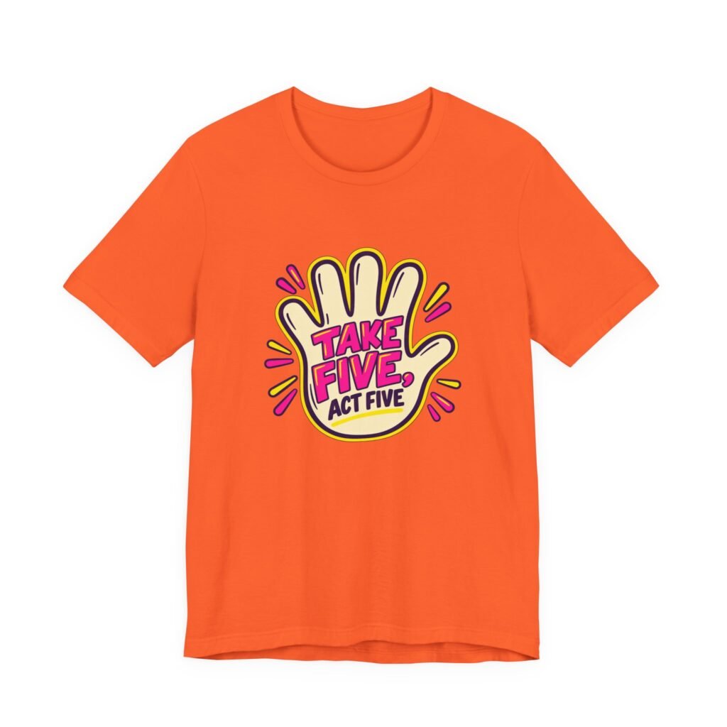 Take Five Act Five Hand Gesture Comic Teacher Student Graphic Tee