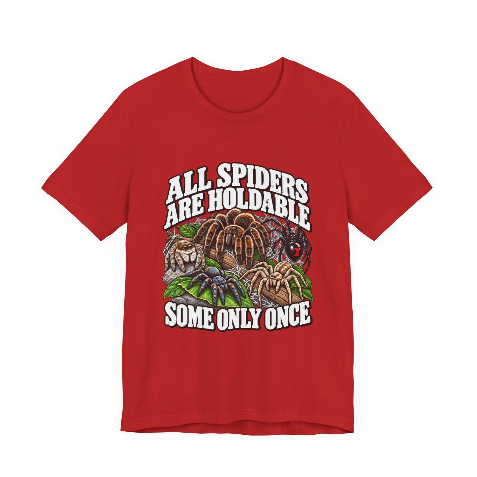 All Spiders Are Holdable Some Only Once Arachnid Humor - Image 29
