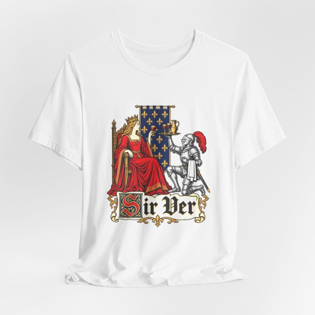 Sir Ver Medieval Server Pun Wine Graphic Tee