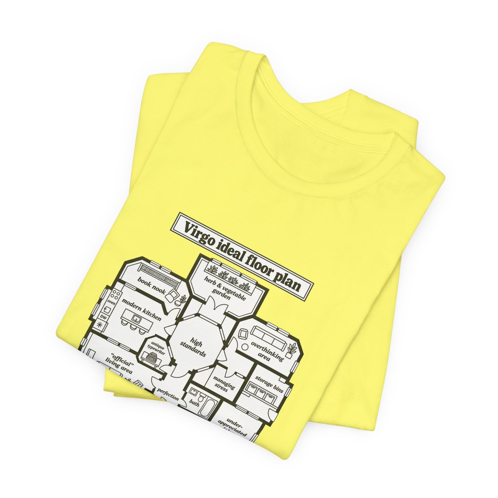 Virgo Ideal Floor Plan Humor Graphic Tee - Image 19