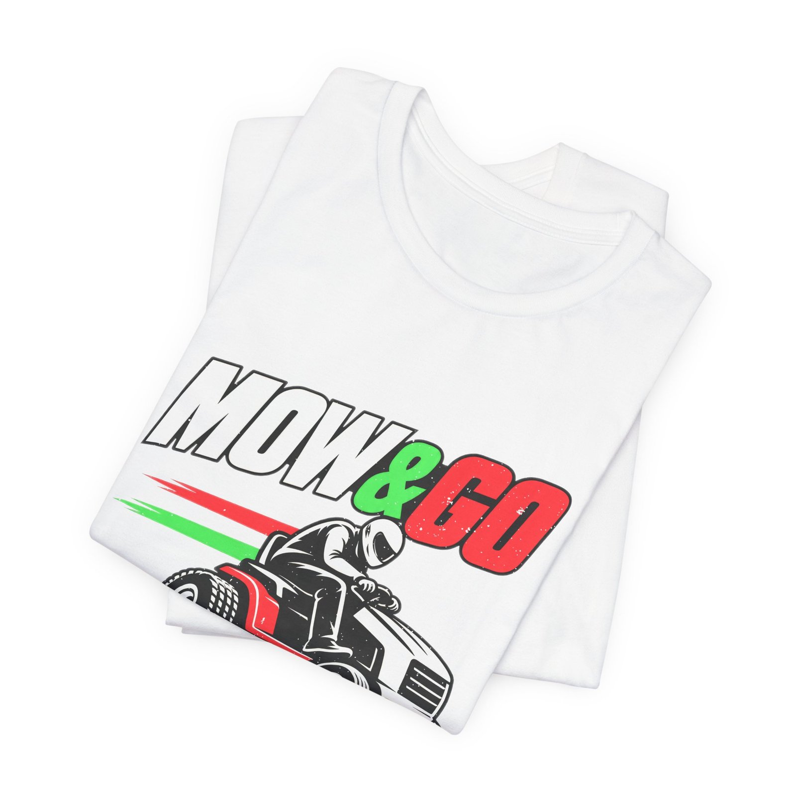 MOW & GO Lawn Mower Racing Dad Jokes Graphic Tee - Image 3