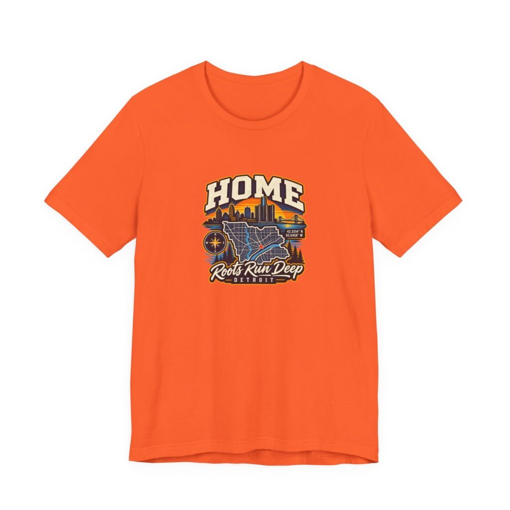 Home Roots Run Deep City Pride Detroit Graphic Tee