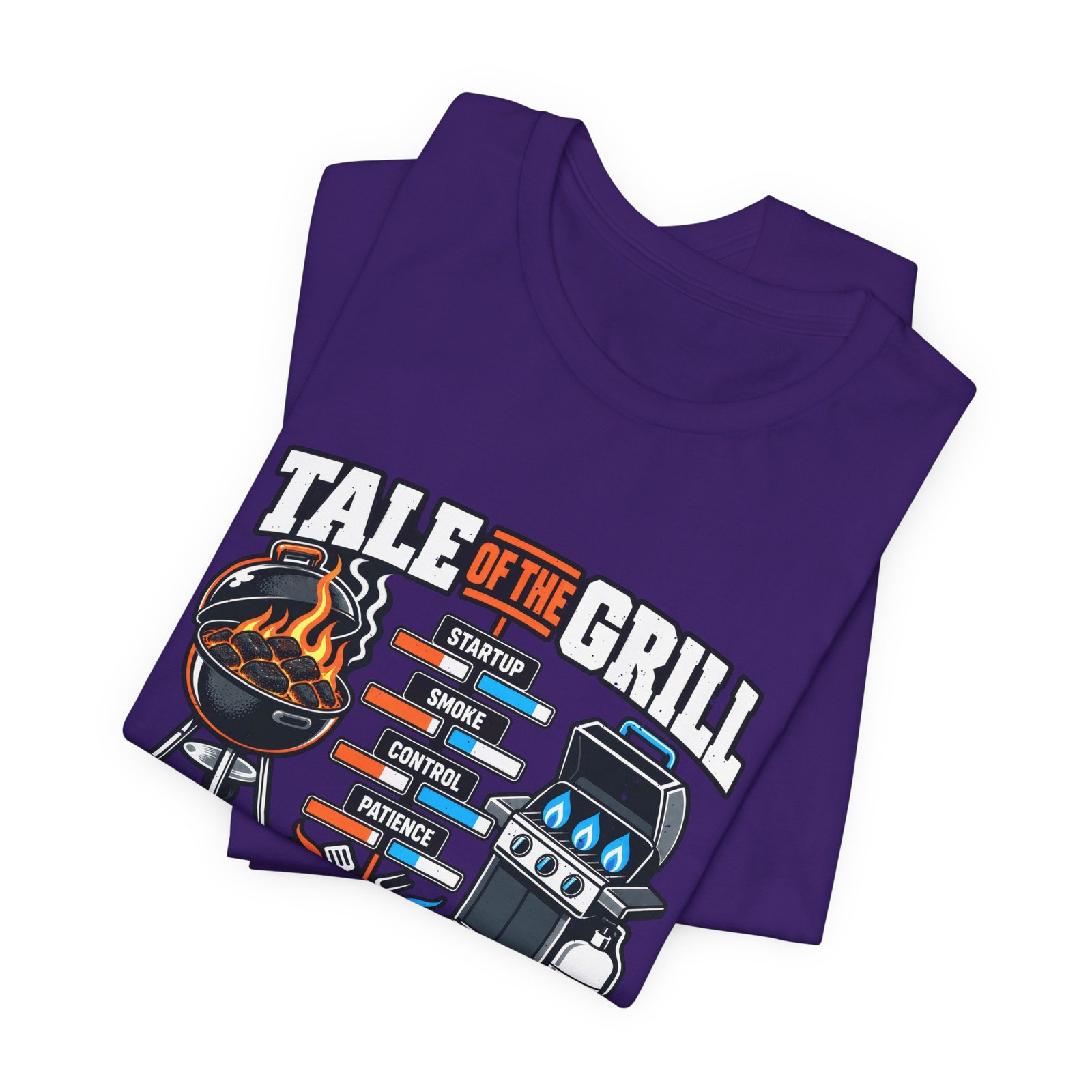 Charcoal Vs Gas Grill Lovers Graphic Tee - Image 27