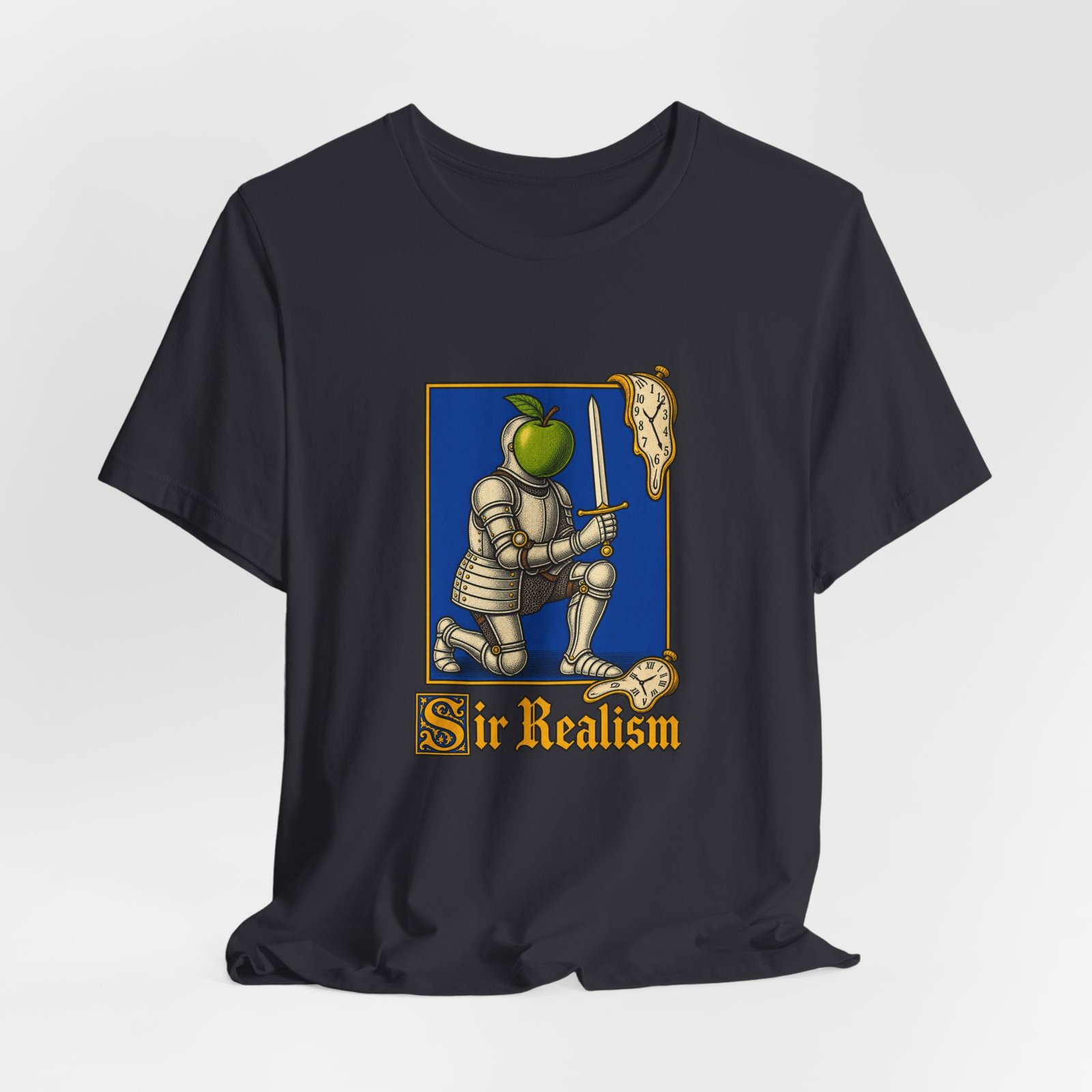 Sir Realism Knight With Melting Clocks Graphic Tee - Image 24