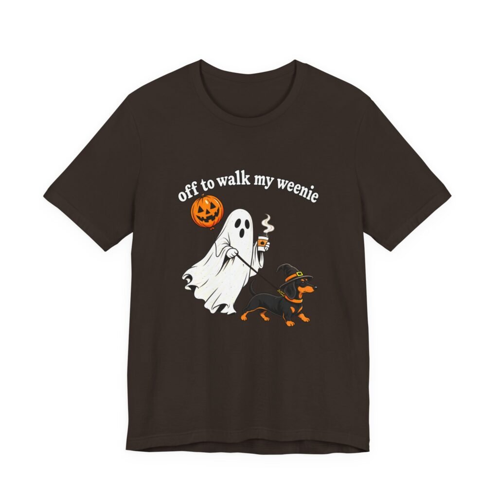 Off to Walk My Weenie Halloween Dachshund Humor
