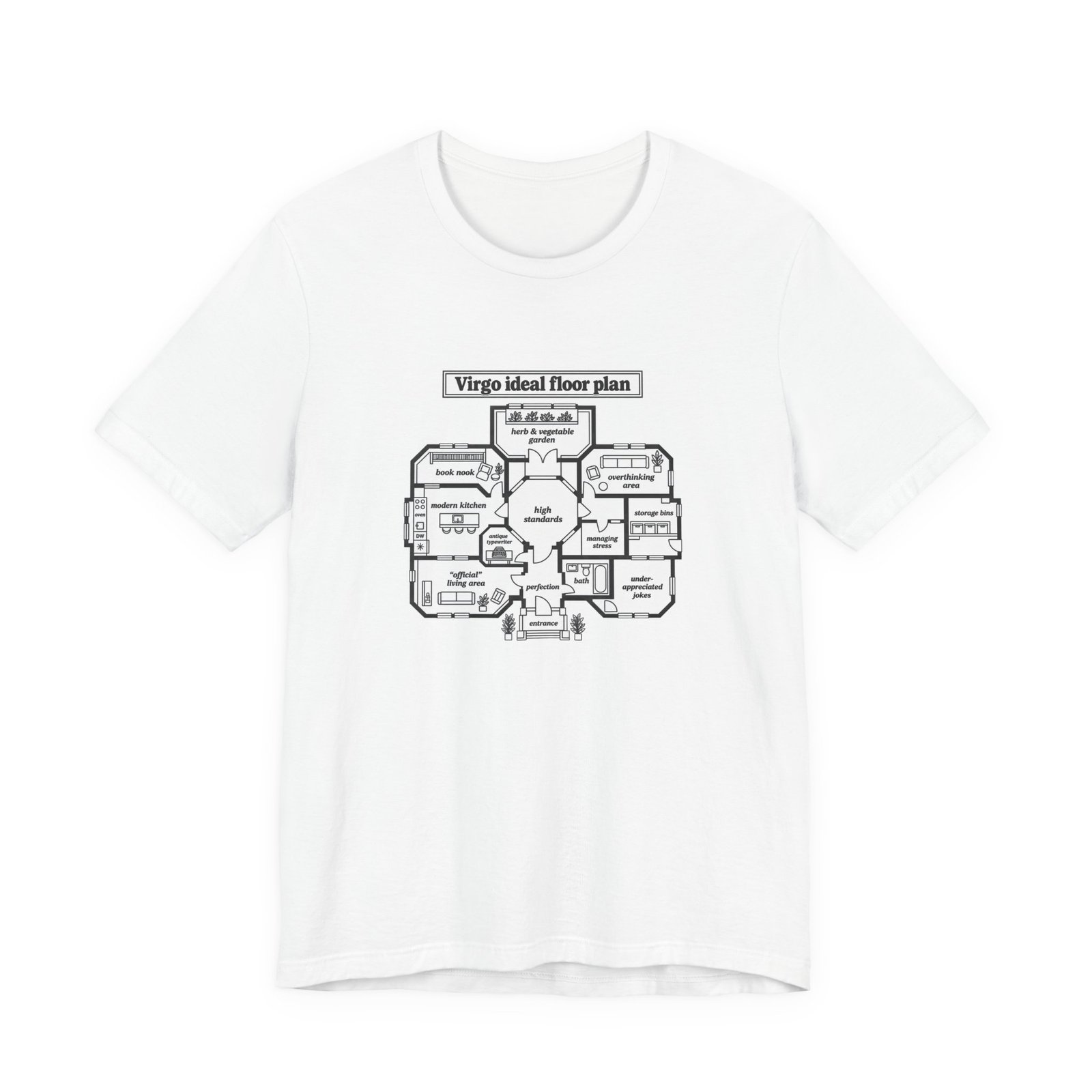 Virgo Ideal Floor Plan Humor Graphic Tee