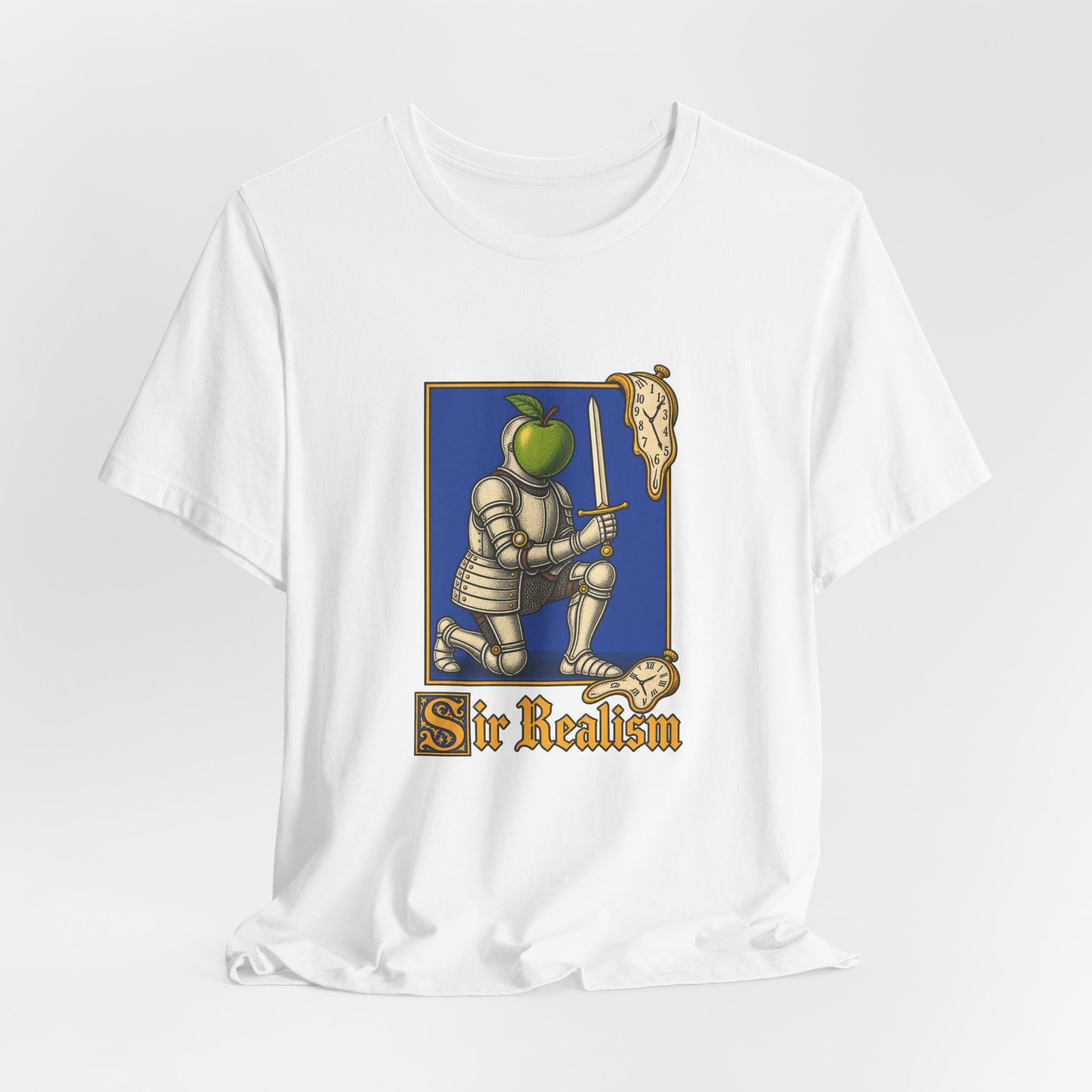Sir Realism Knight With Melting Clocks Graphic Tee - Image 4