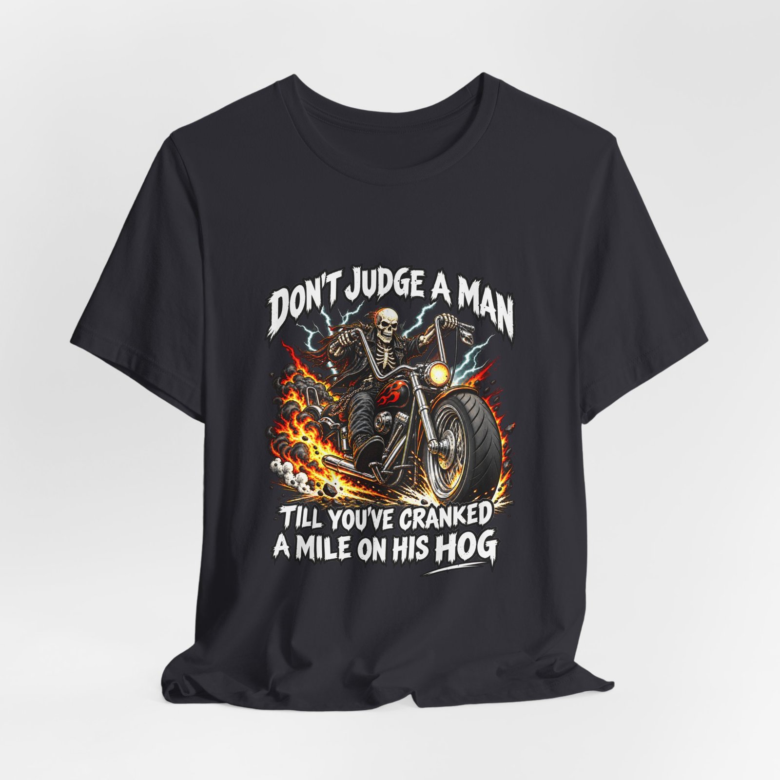 Don't Judge A Man Till You've Cranked A Mile Graphic Tee - Image 12