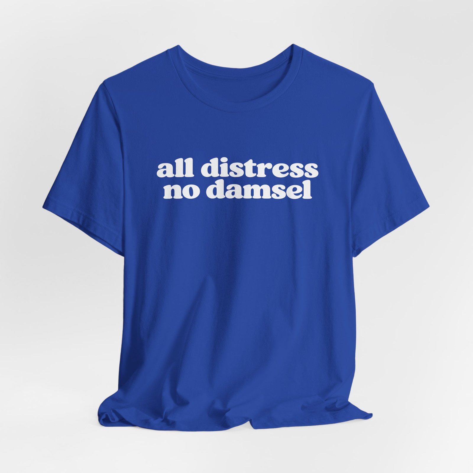 All Distress No Damsel Anxiety Humor Graphic Tee - Image 20