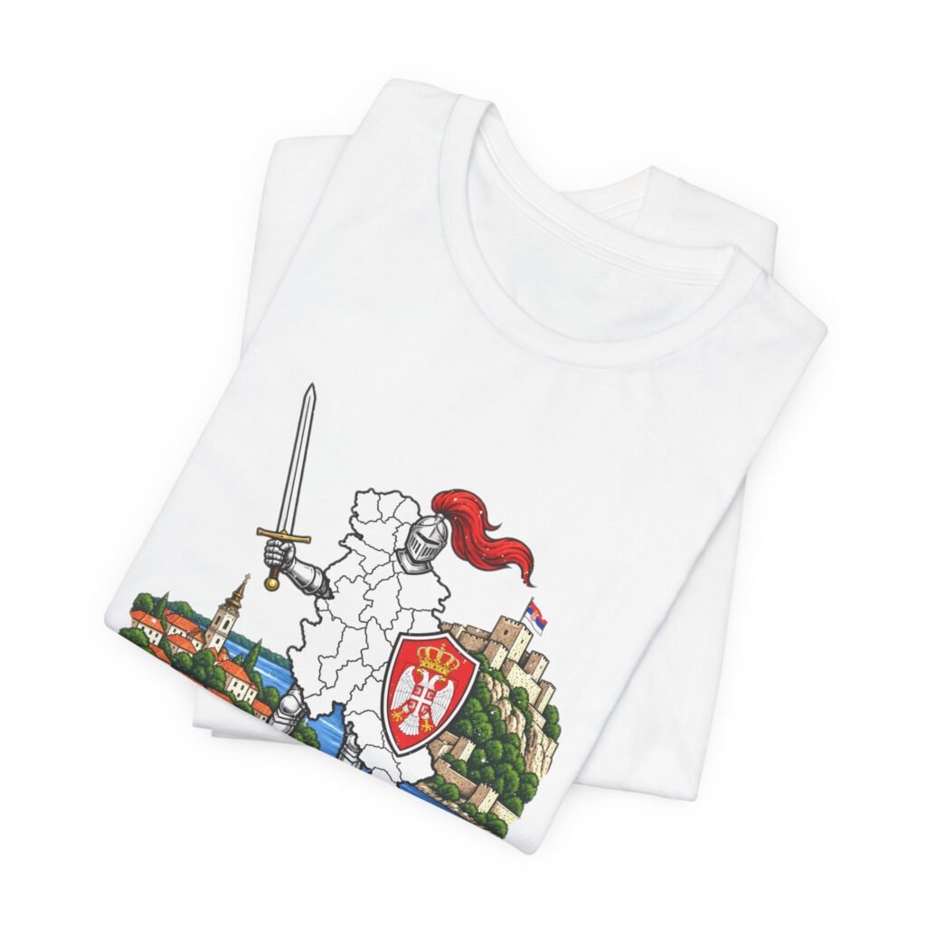 Ser Bia Heraldic Knight Heritage Serbia Pun Graphic Tee