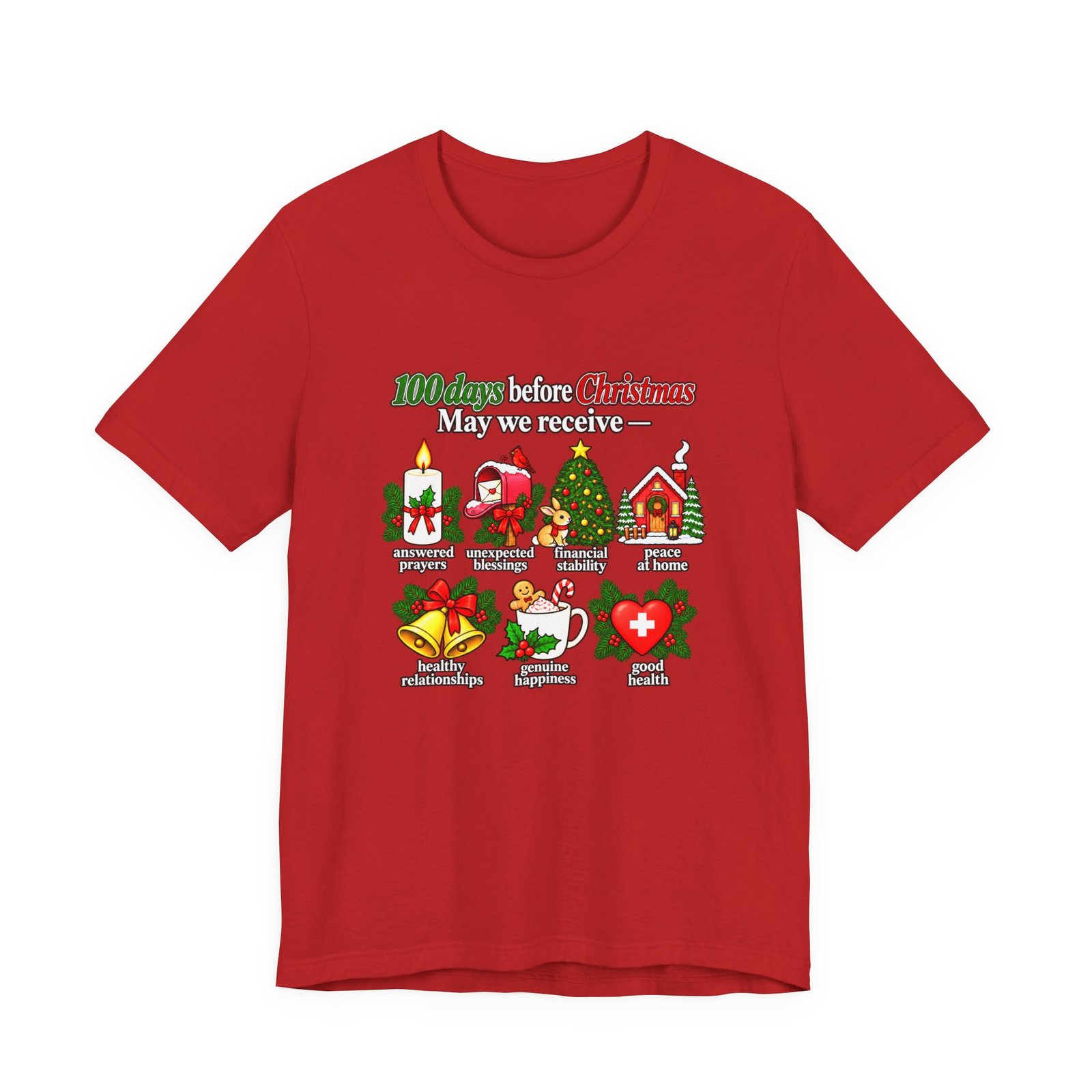 100 Days Before Christmas Answered Prayers Graphic Tee - Image 45