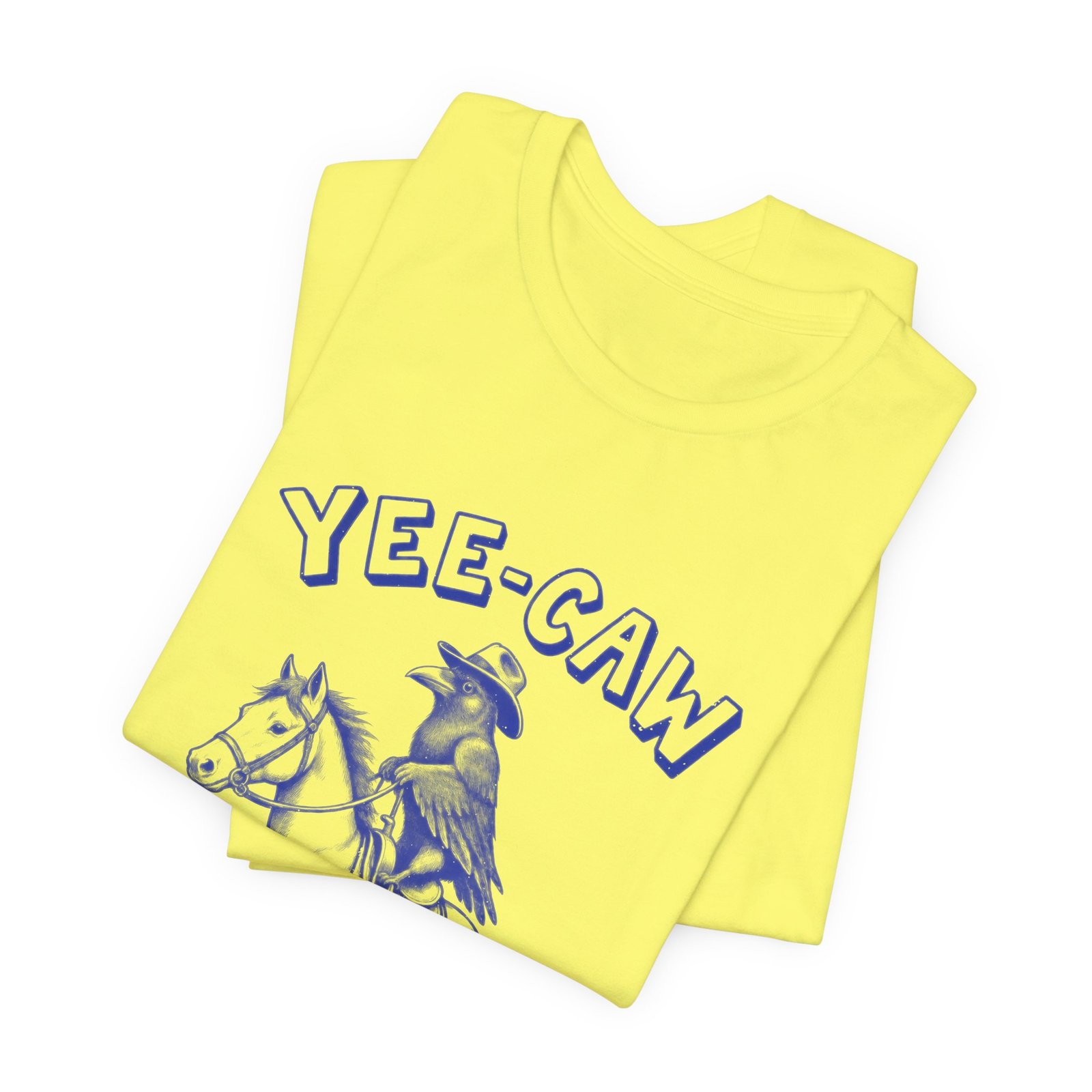 Yee-Caw Crow Cowboy Raven Horseback Riding Humor Graphic Tee - Image 11