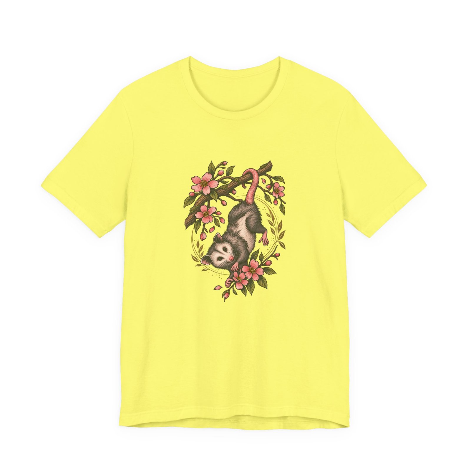 Opossum Hanging Among Blossoms Graphic Tee - Image 17