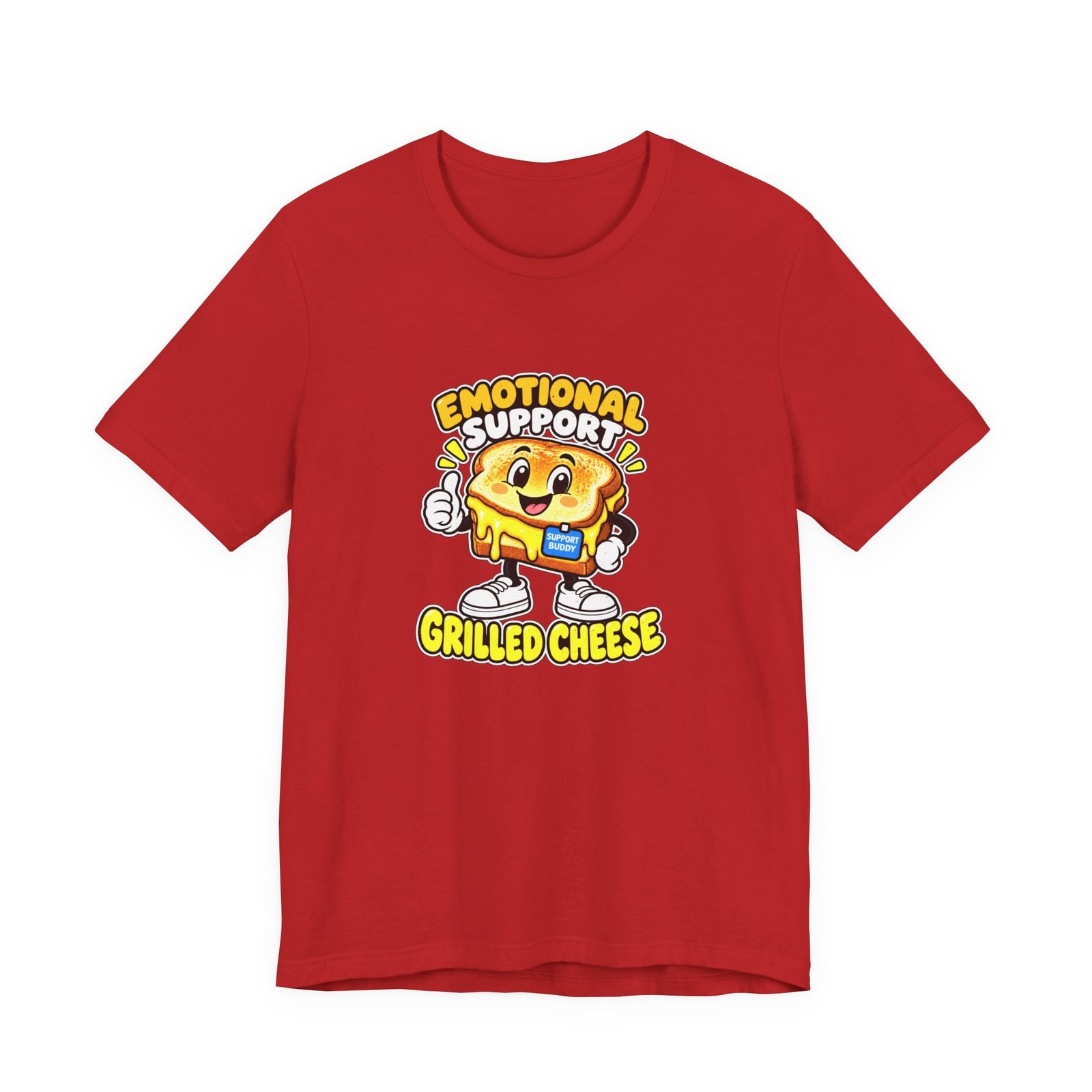Emotional Support Grilled Snack Cheese Graphic Tee - Image 45