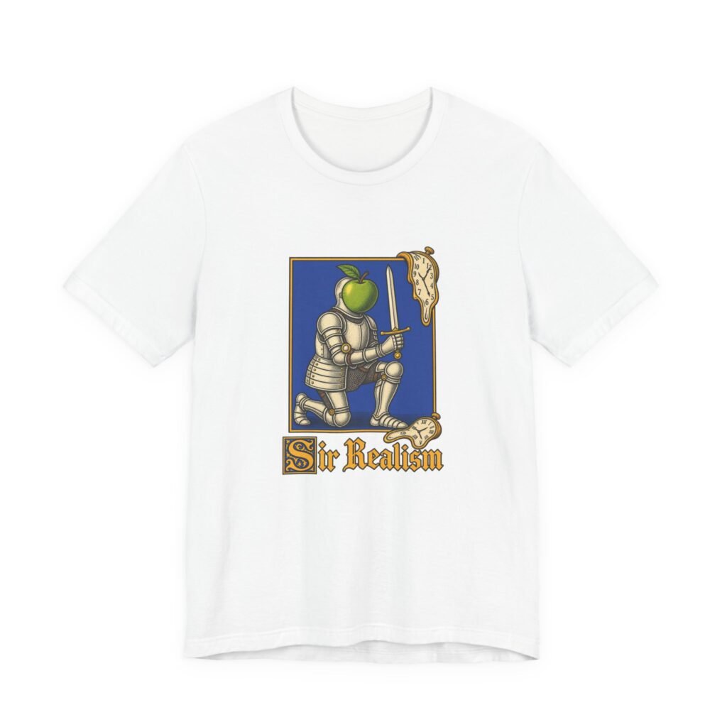 Sir Realism Knight With Melting Clocks Graphic Tee