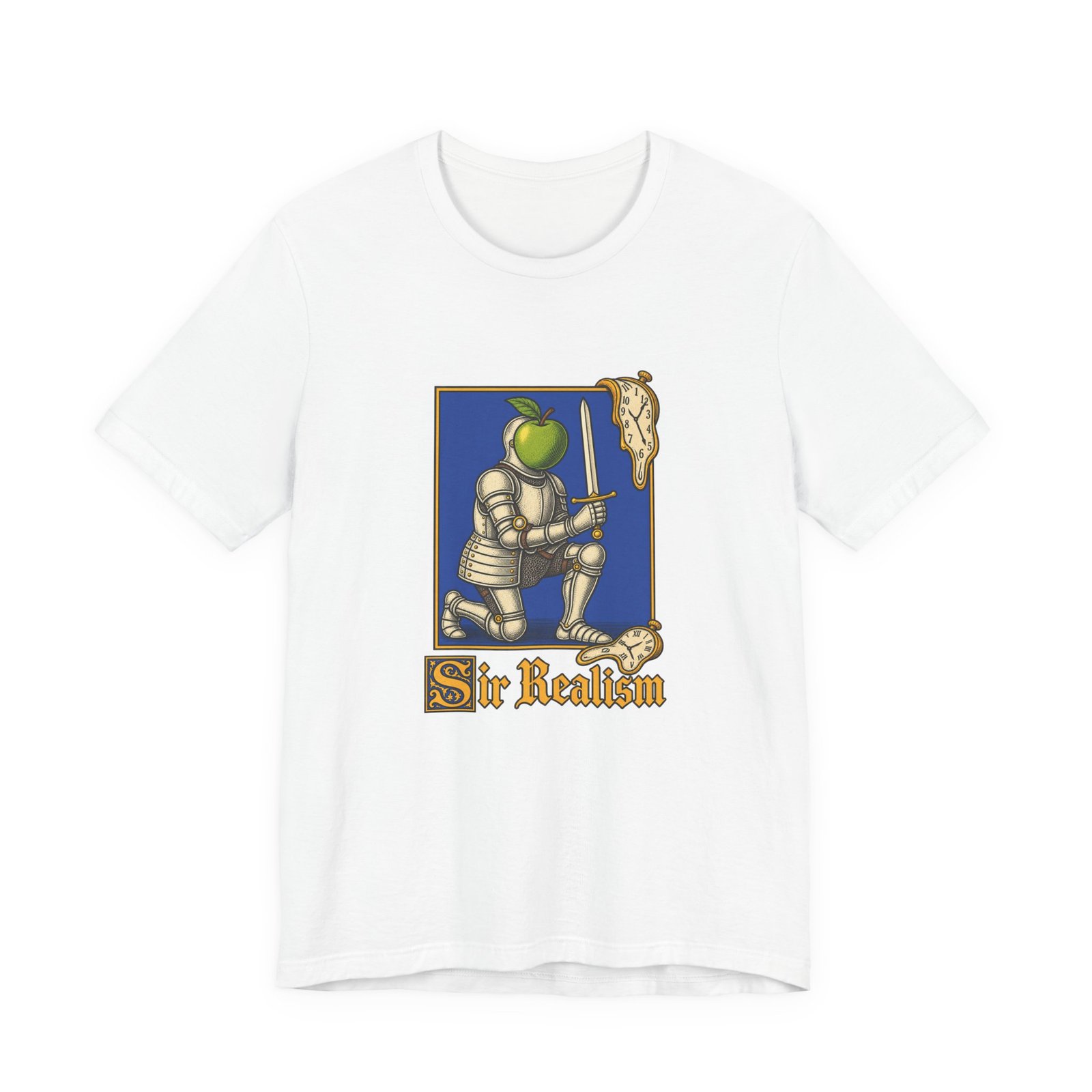 Sir Realism Knight With Melting Clocks Graphic Tee