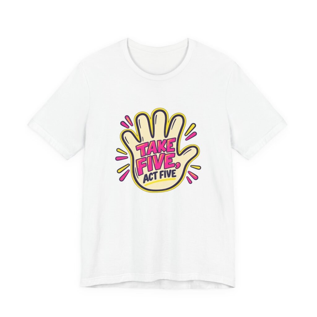Take Five Act Five Hand Gesture Comic Teacher Student Graphic Tee