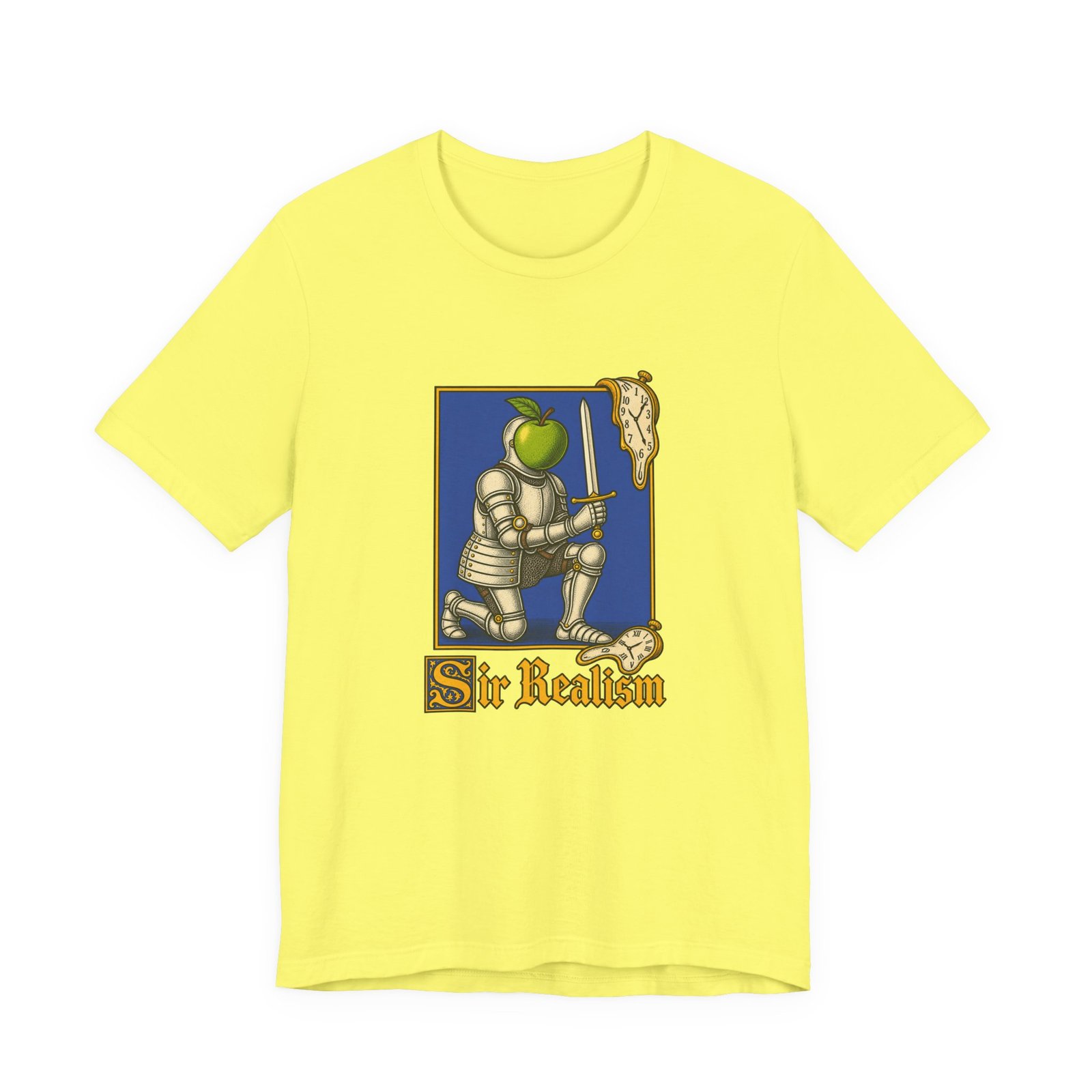 Sir Realism Knight With Melting Clocks Graphic Tee - Image 17