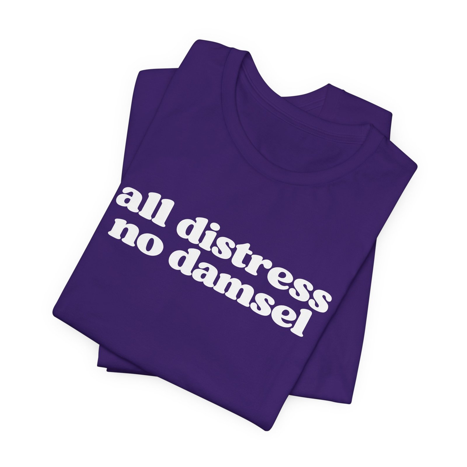 All Distress No Damsel Anxiety Humor Graphic Tee - Image 27
