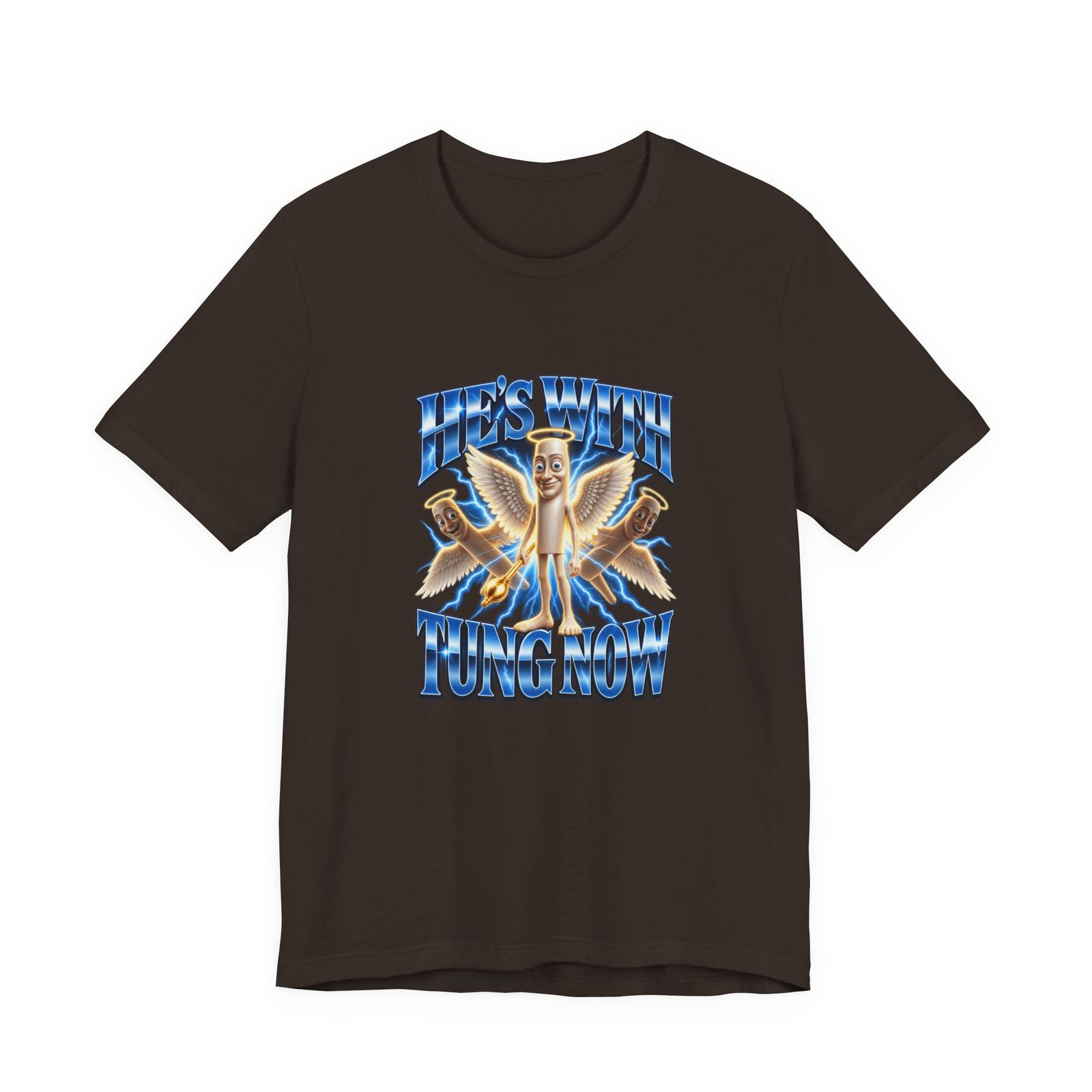 He’s With Tung Sahur Now Meme Angel Humor Graphic Tee