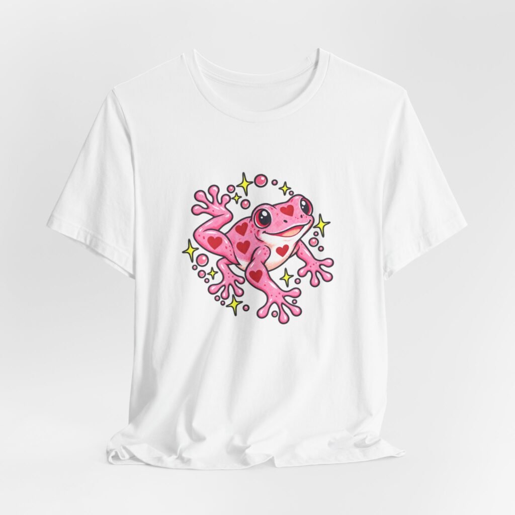 Cute Pink Frog Love Graphic Tee