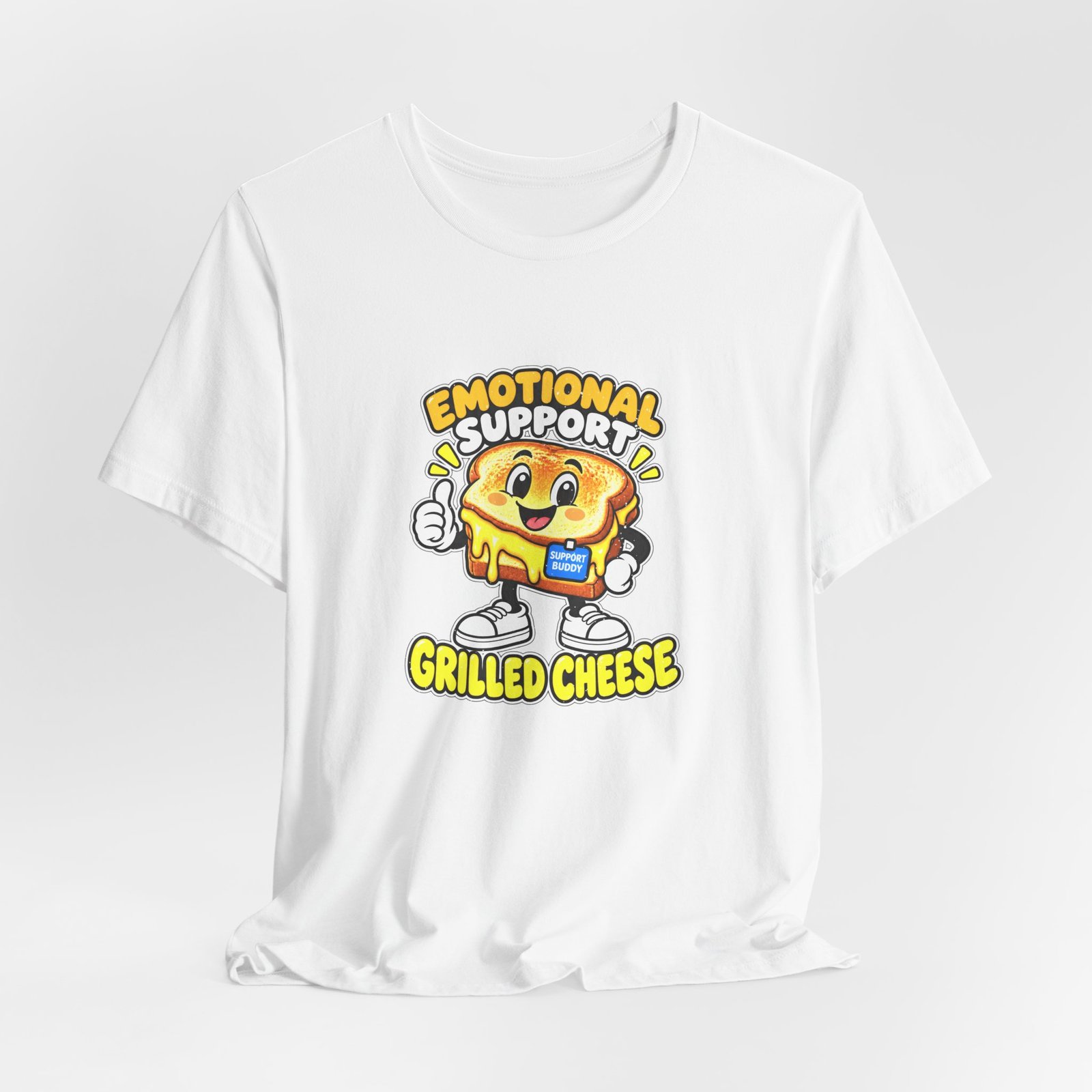 Emotional Support Grilled Snack Cheese Graphic Tee - Image 4