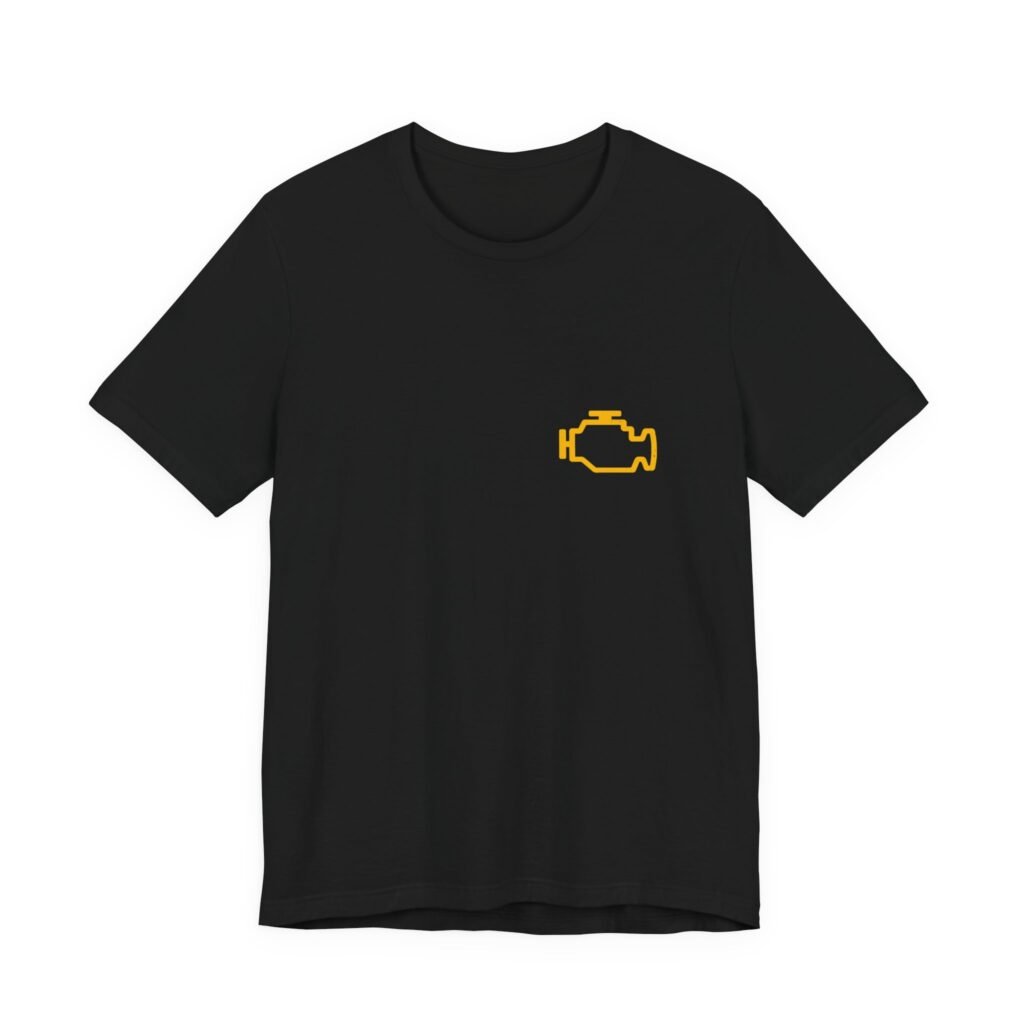 Vehicle Fault Warning Check Engine Symbol Halloween Costume Graphic Tee