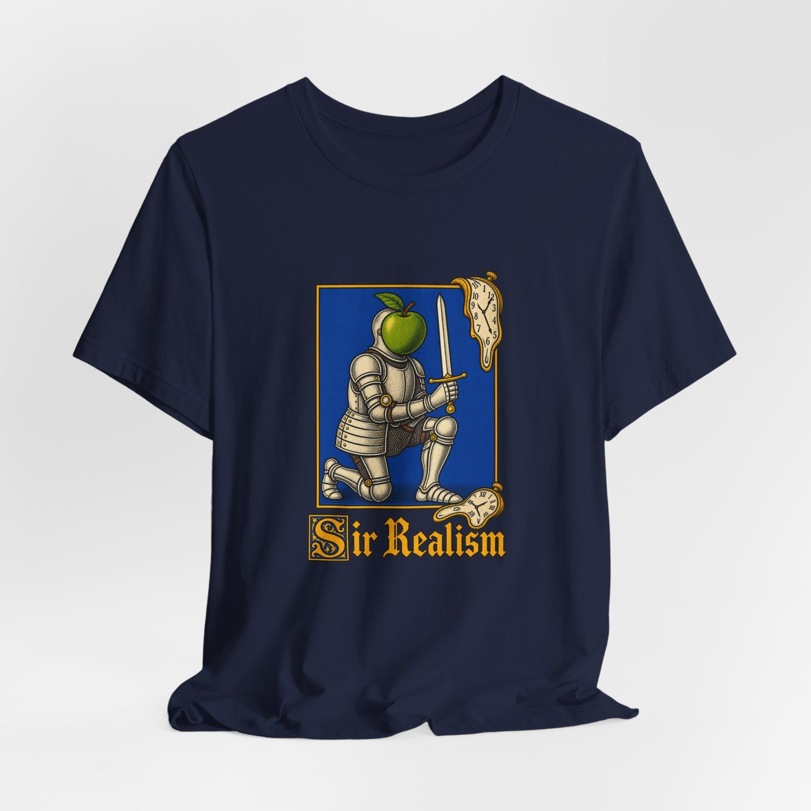 Sir Realism Knight With Melting Clocks Graphic Tee - Image 36