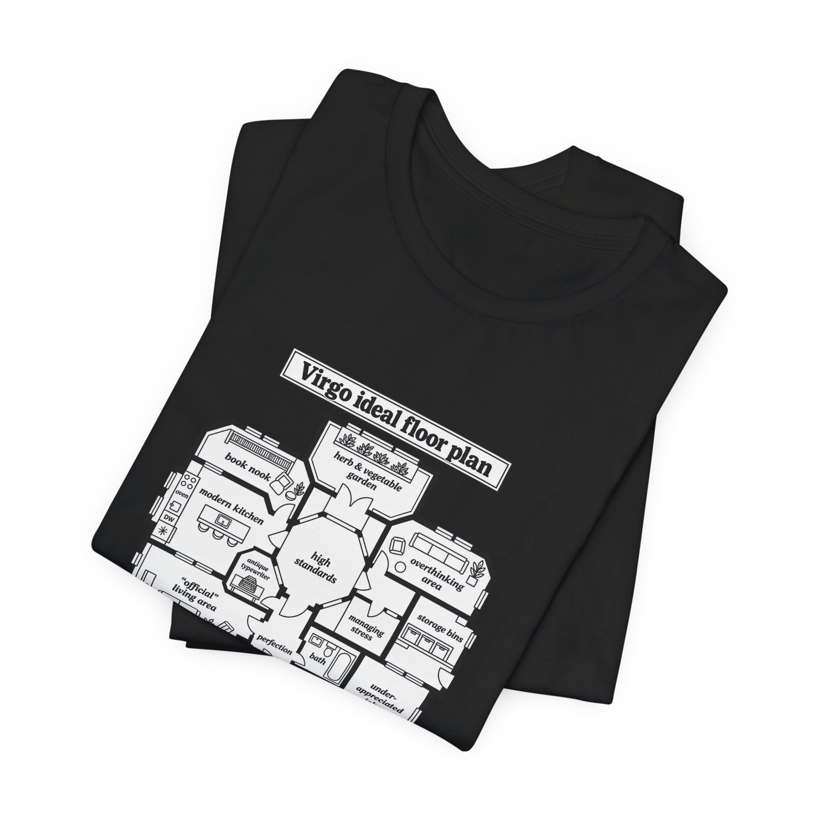 Virgo Ideal Floor Plan Humor Graphic Tee - Image 15
