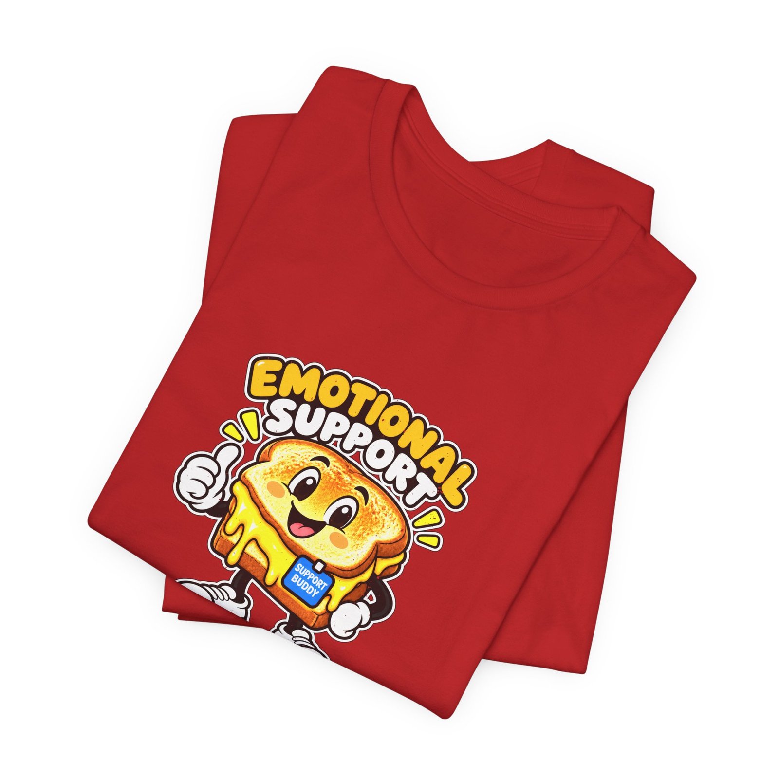 Emotional Support Grilled Snack Cheese Graphic Tee - Image 47
