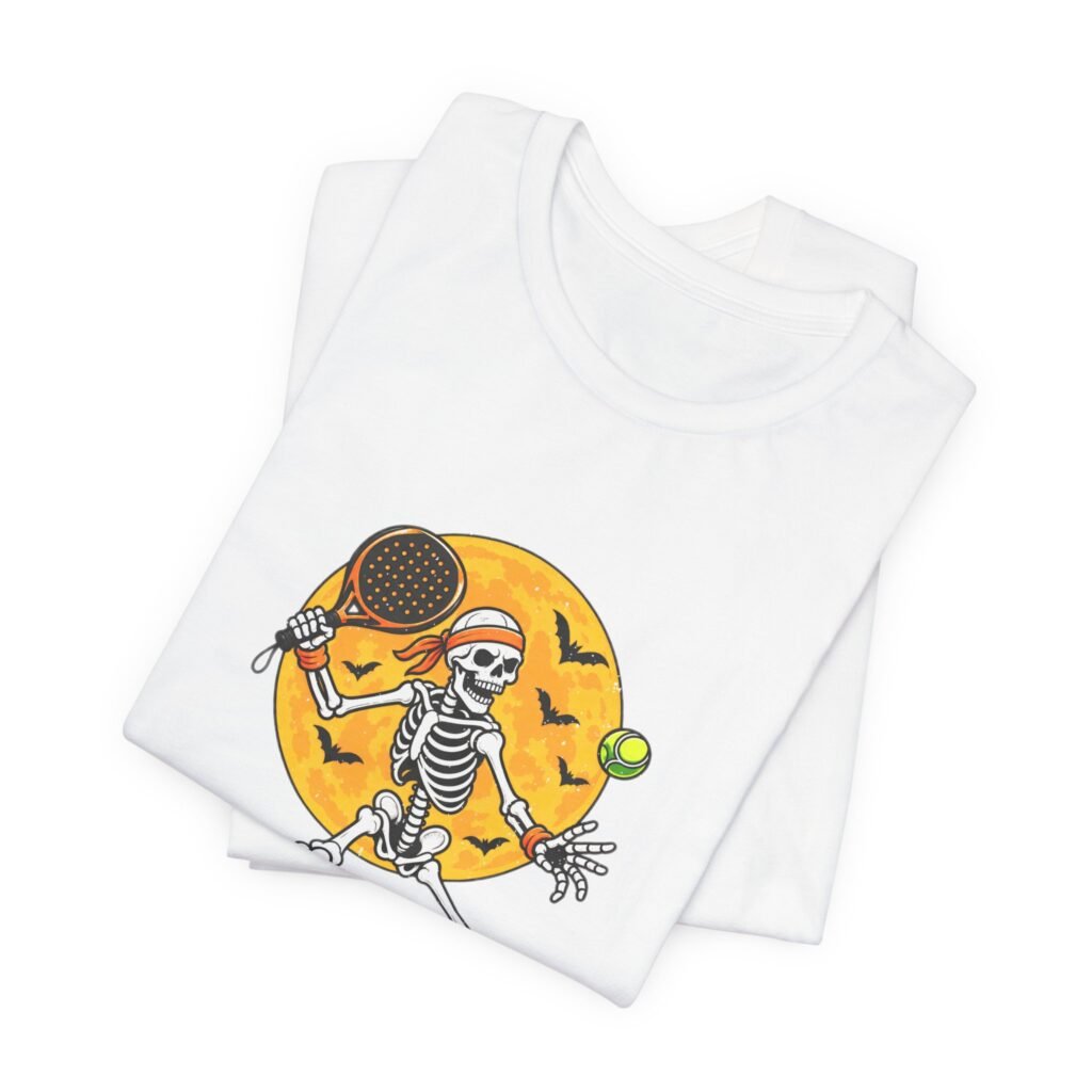 Halloween Padel Skeleton Moon Graphic Tee