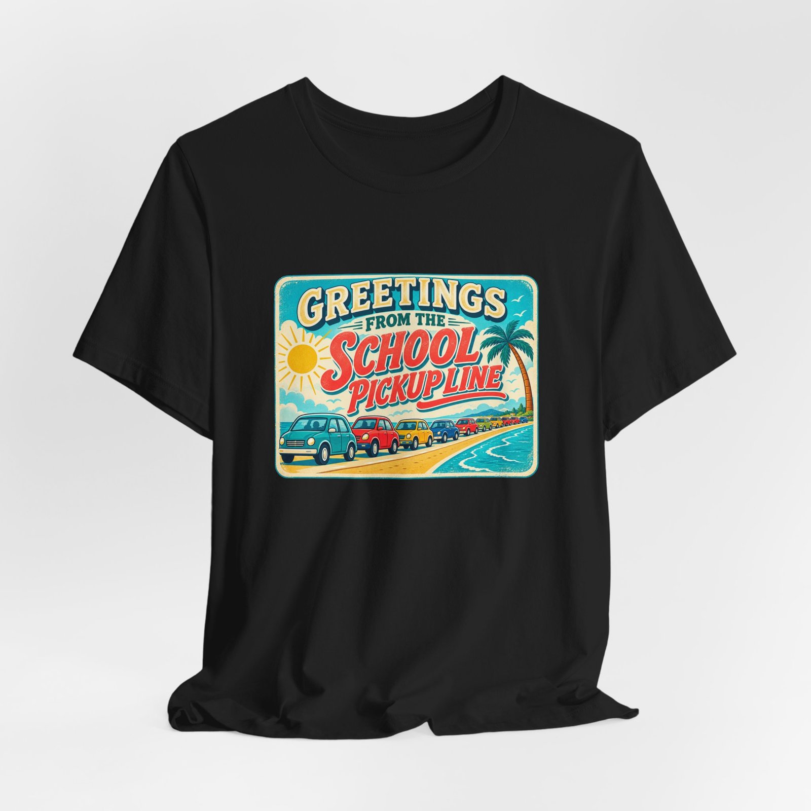 Greetings From The School Pickup Line Retro Postcard - Image 16
