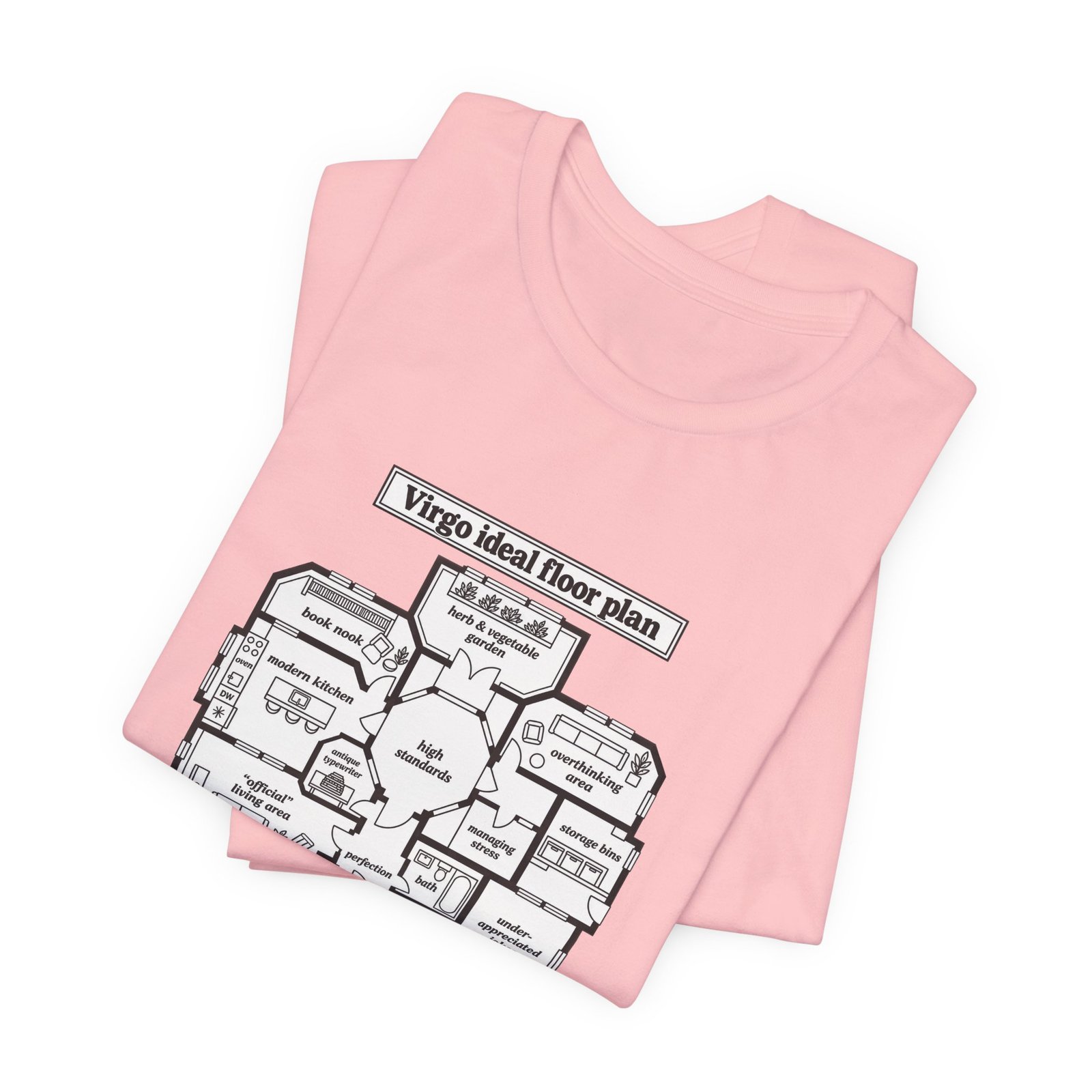 Virgo Ideal Floor Plan Humor Graphic Tee - Image 43