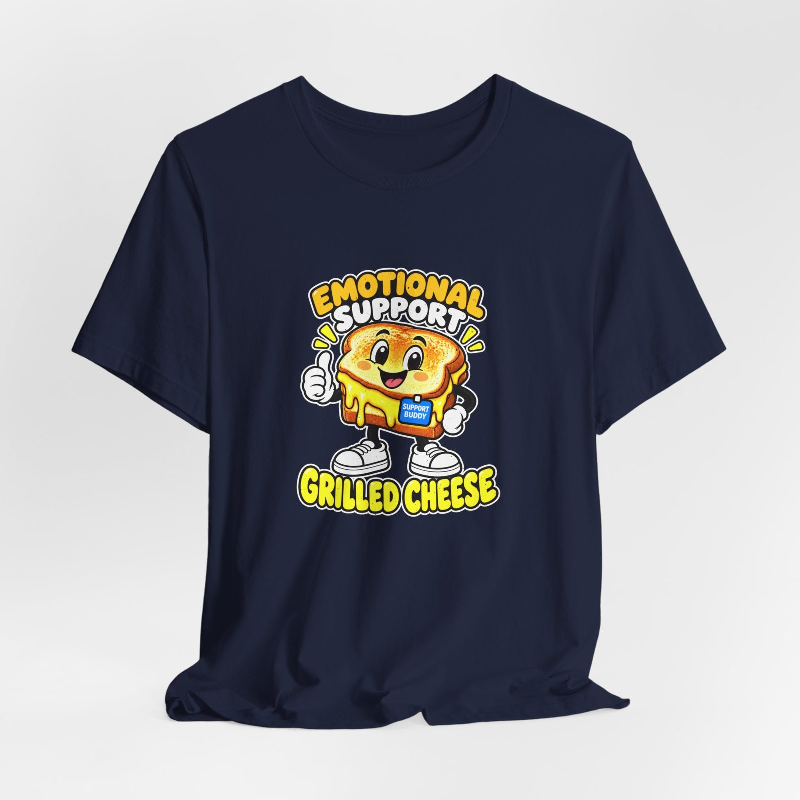 Emotional Support Grilled Snack Cheese Graphic Tee - Image 36
