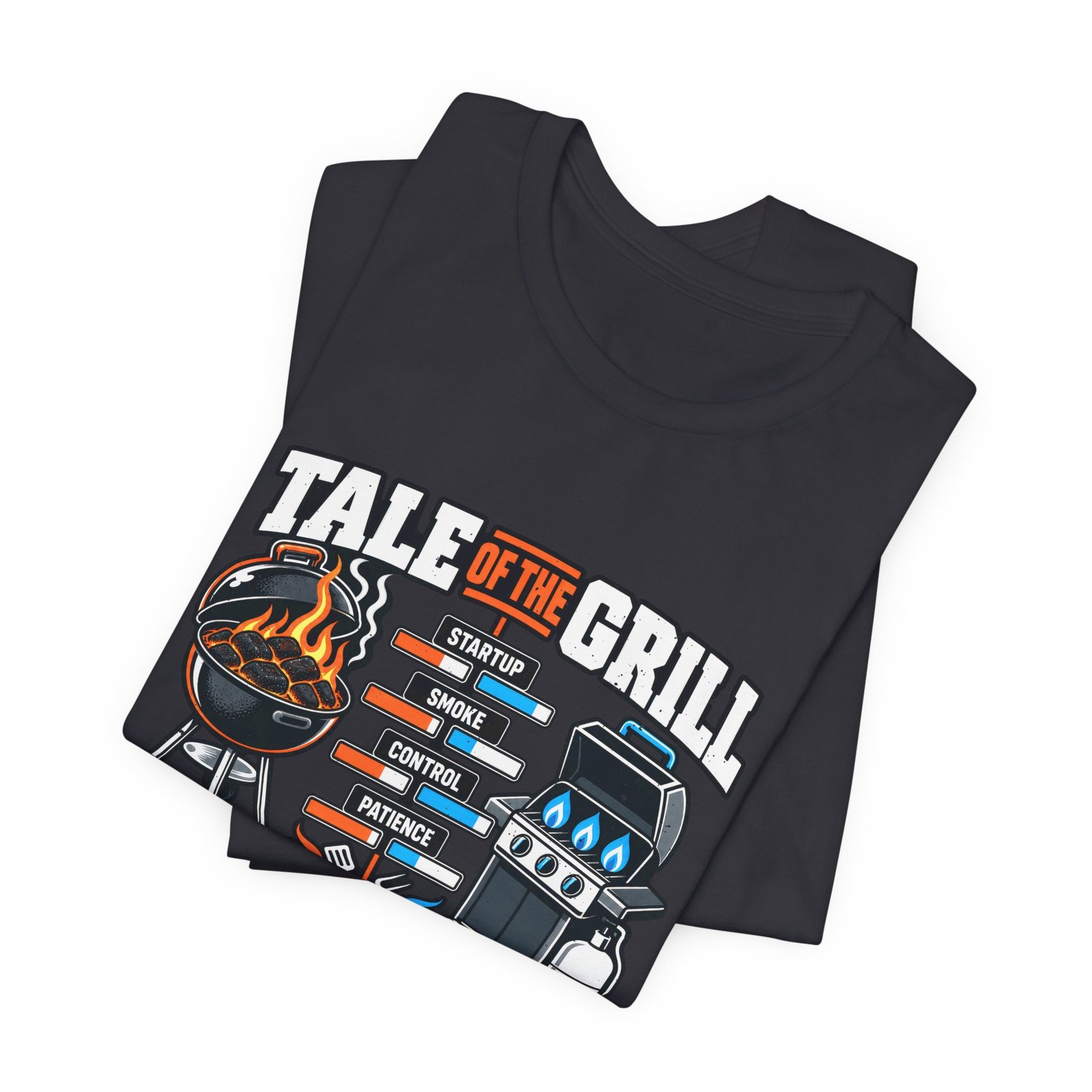 Charcoal Vs Gas Grill Lovers Graphic Tee - Image 11