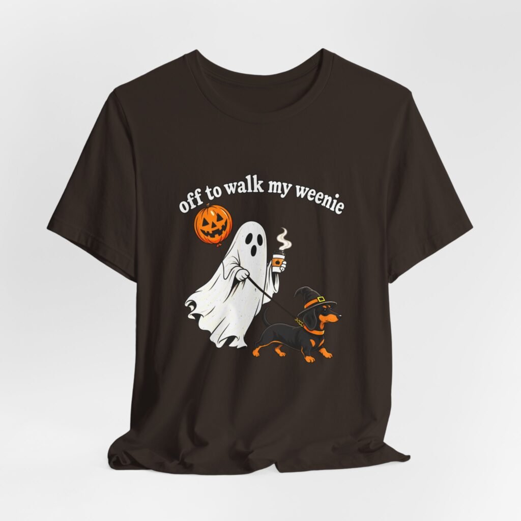 Off to Walk My Weenie Halloween Dachshund Humor